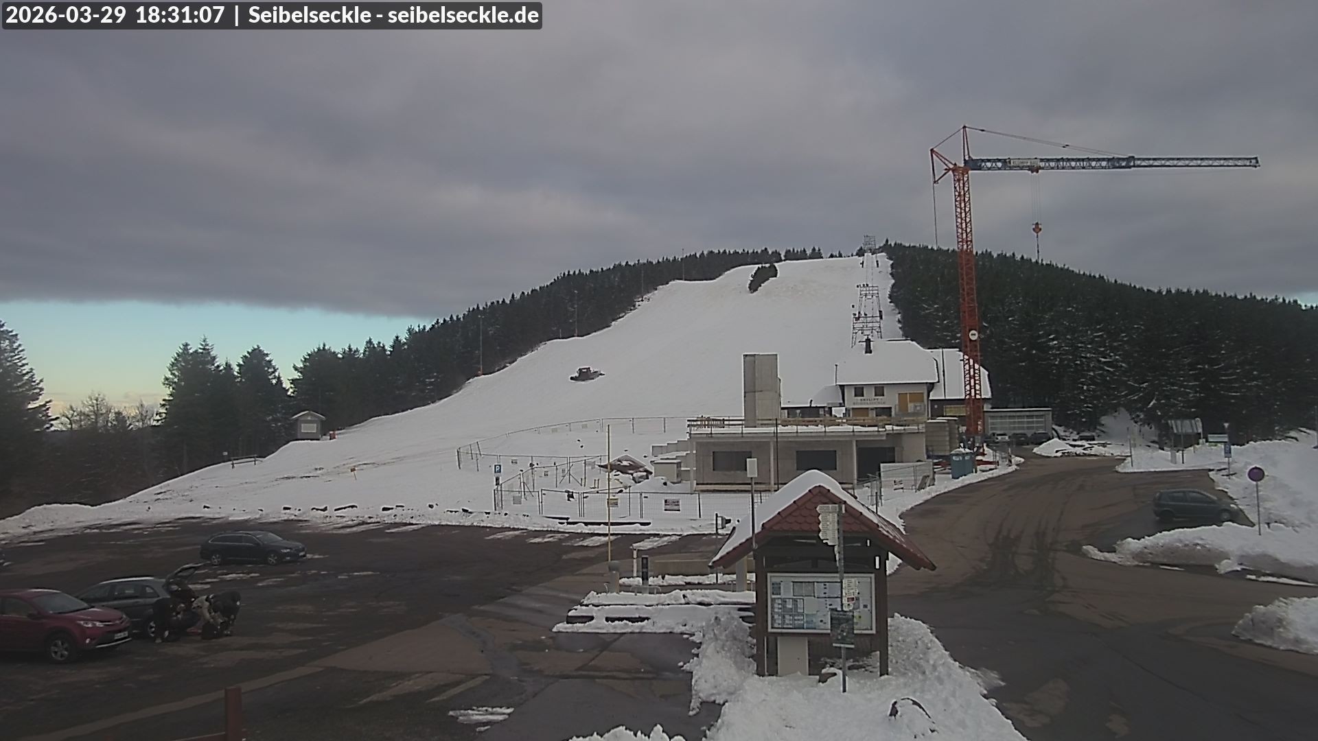 Archiv Foto Webcam Seibelseckle Blick auf die Piste