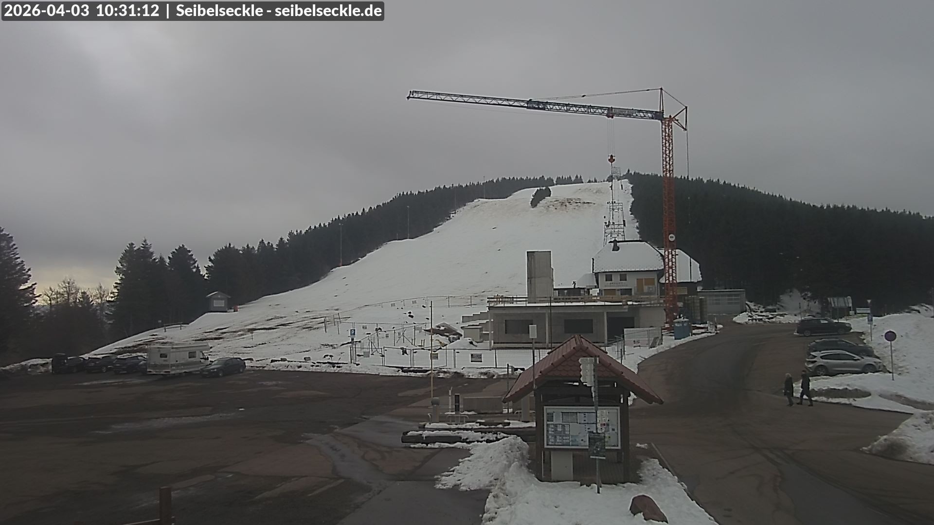 Archiv Foto Webcam Seibelseckle Blick auf die Piste