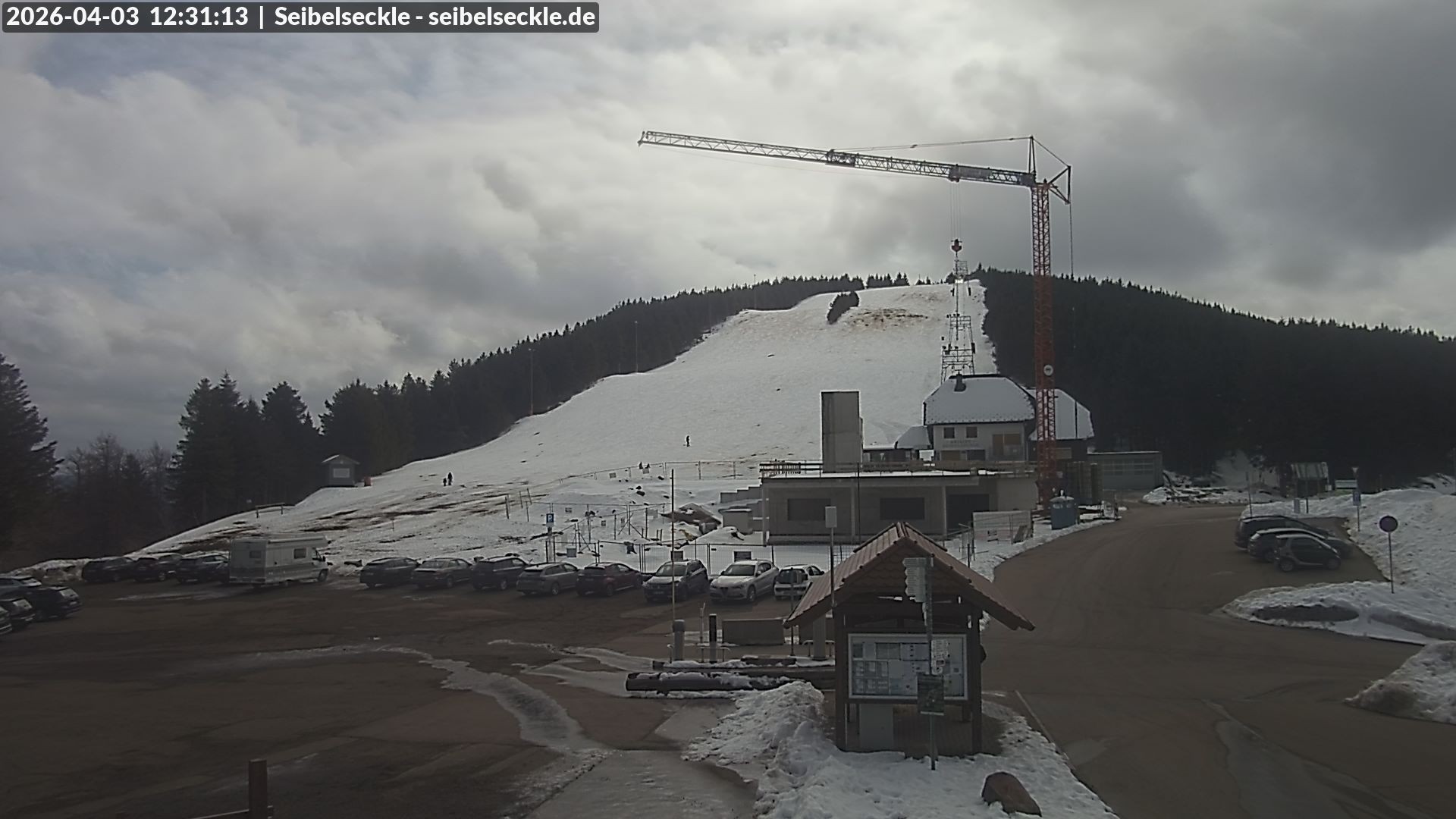 Archiv Foto Webcam Seibelseckle Blick auf die Piste