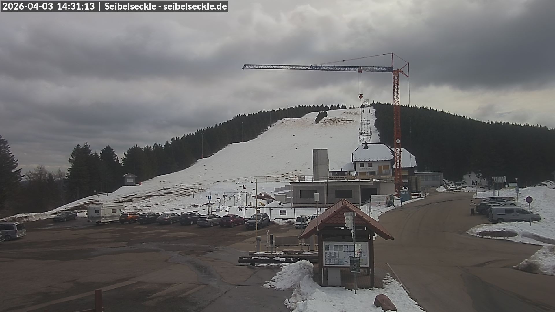 Archiv Foto Webcam Seibelseckle Blick auf die Piste