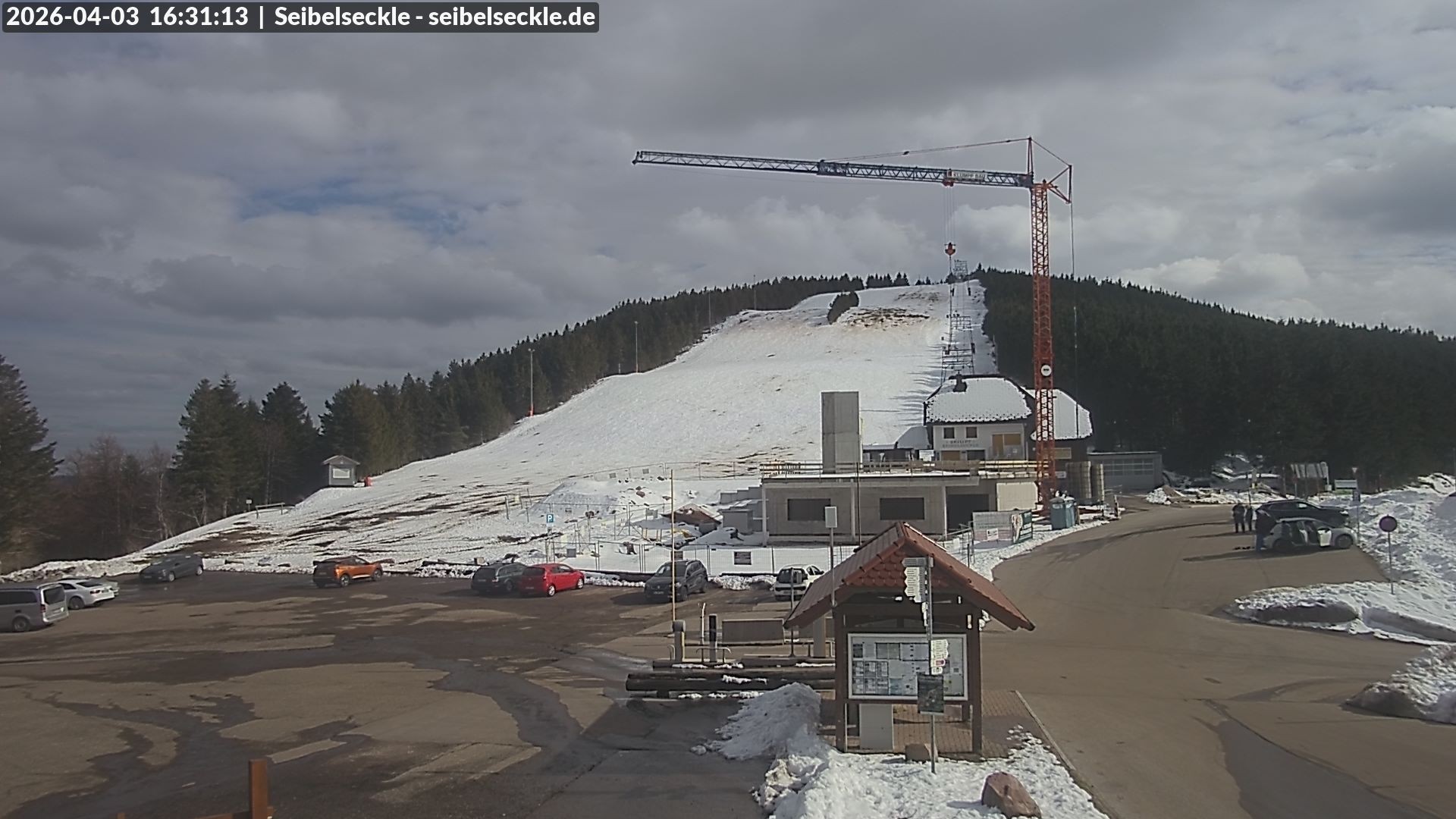 Archiv Foto Webcam Seibelseckle Blick auf die Piste