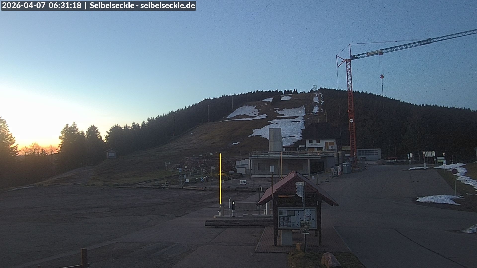 Archiv Foto Webcam Seibelseckle Blick auf die Piste