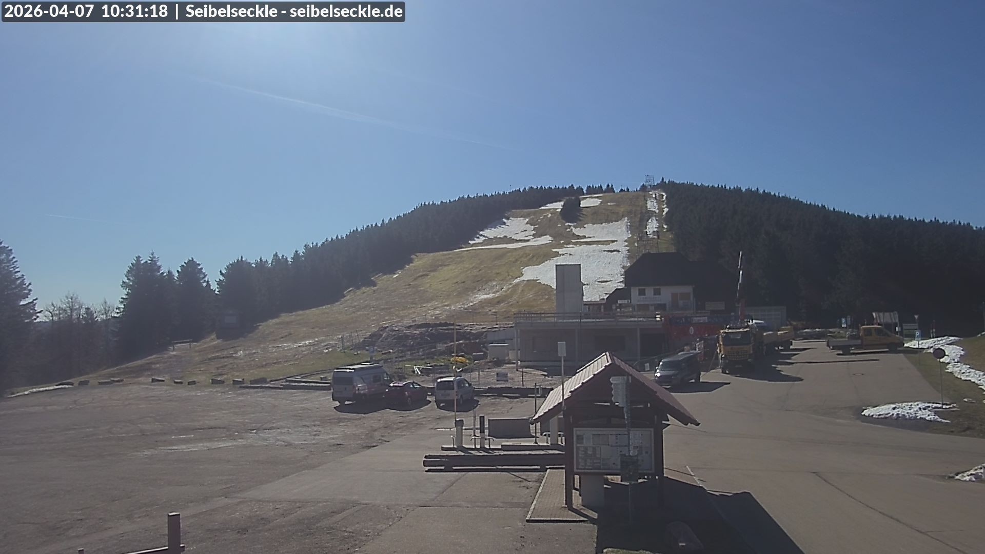 Archiv Foto Webcam Seibelseckle Blick auf die Piste