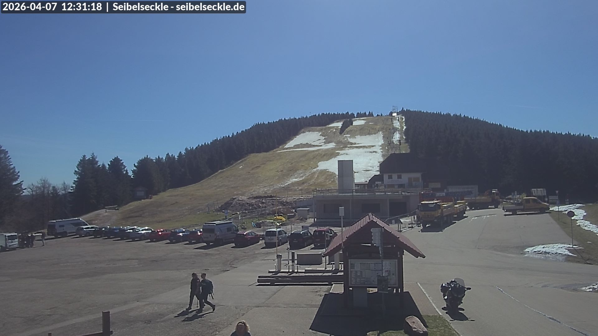 Archiv Foto Webcam Seibelseckle Blick auf die Piste