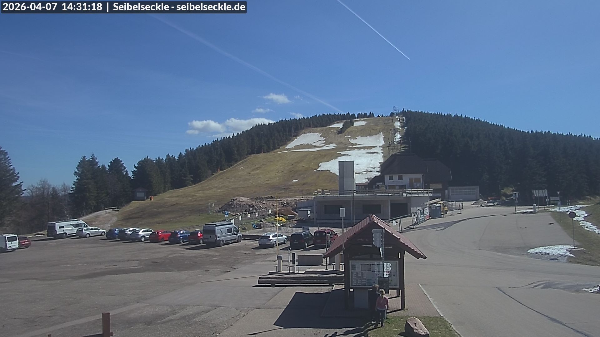 Archiv Foto Webcam Seibelseckle Blick auf die Piste