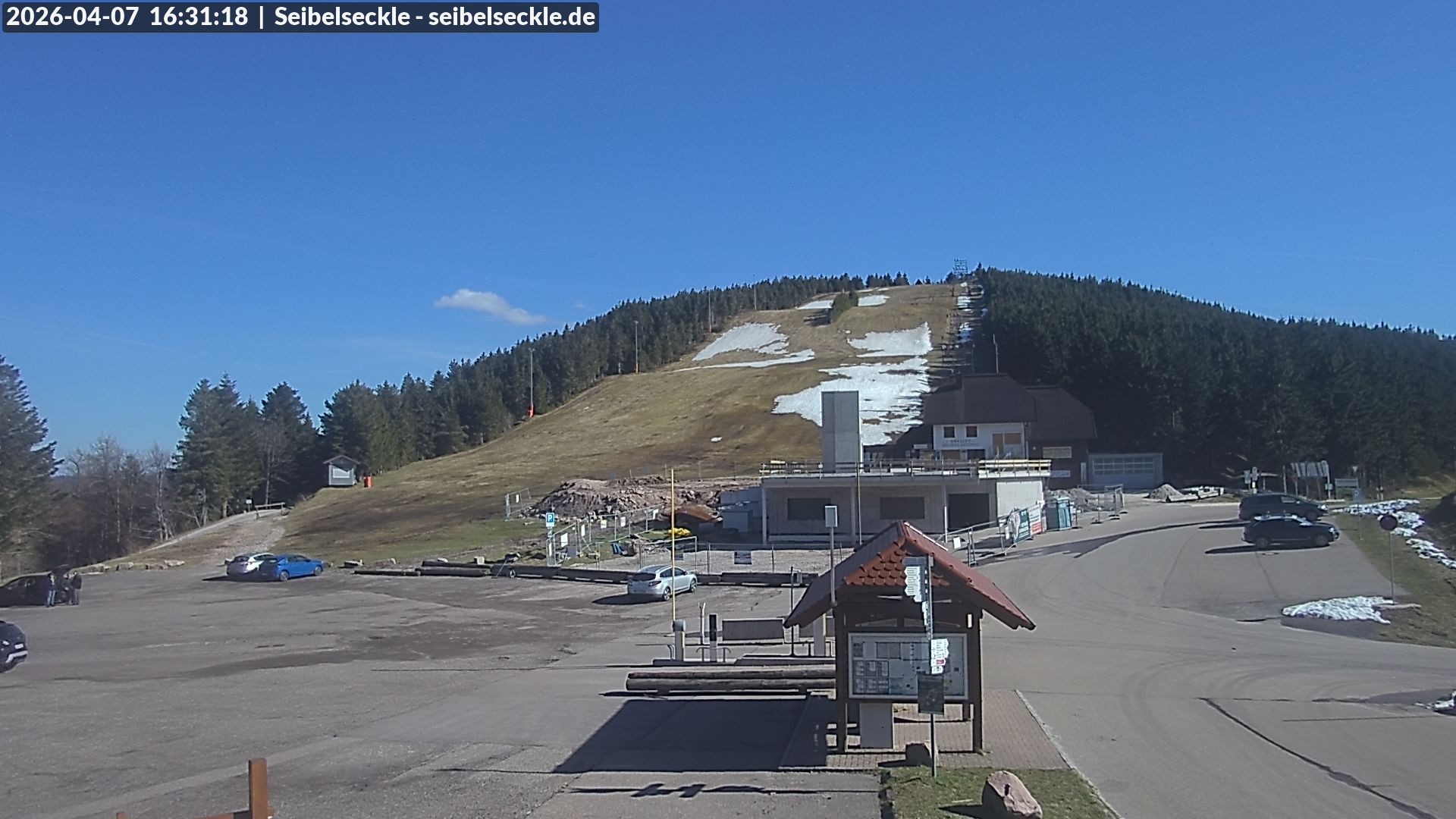 Archiv Foto Webcam Seibelseckle Blick auf die Piste