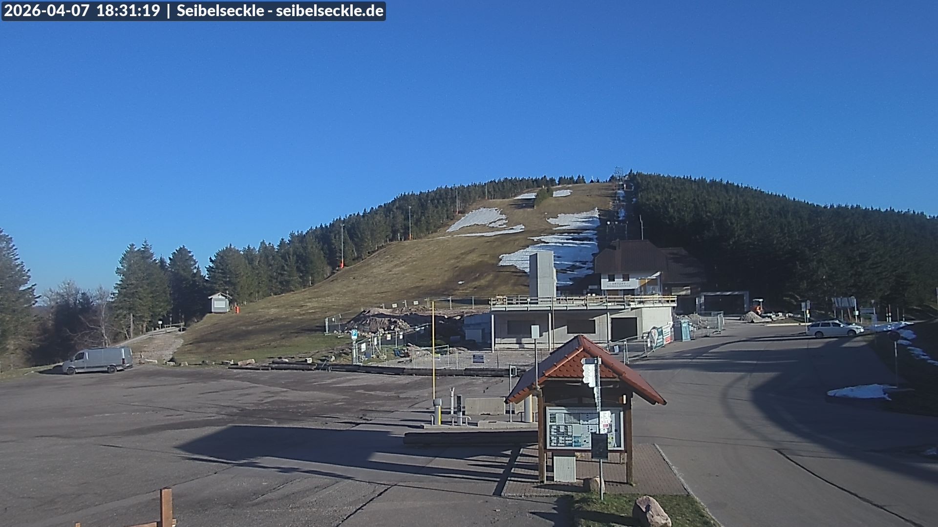 Archiv Foto Webcam Seibelseckle Blick auf die Piste