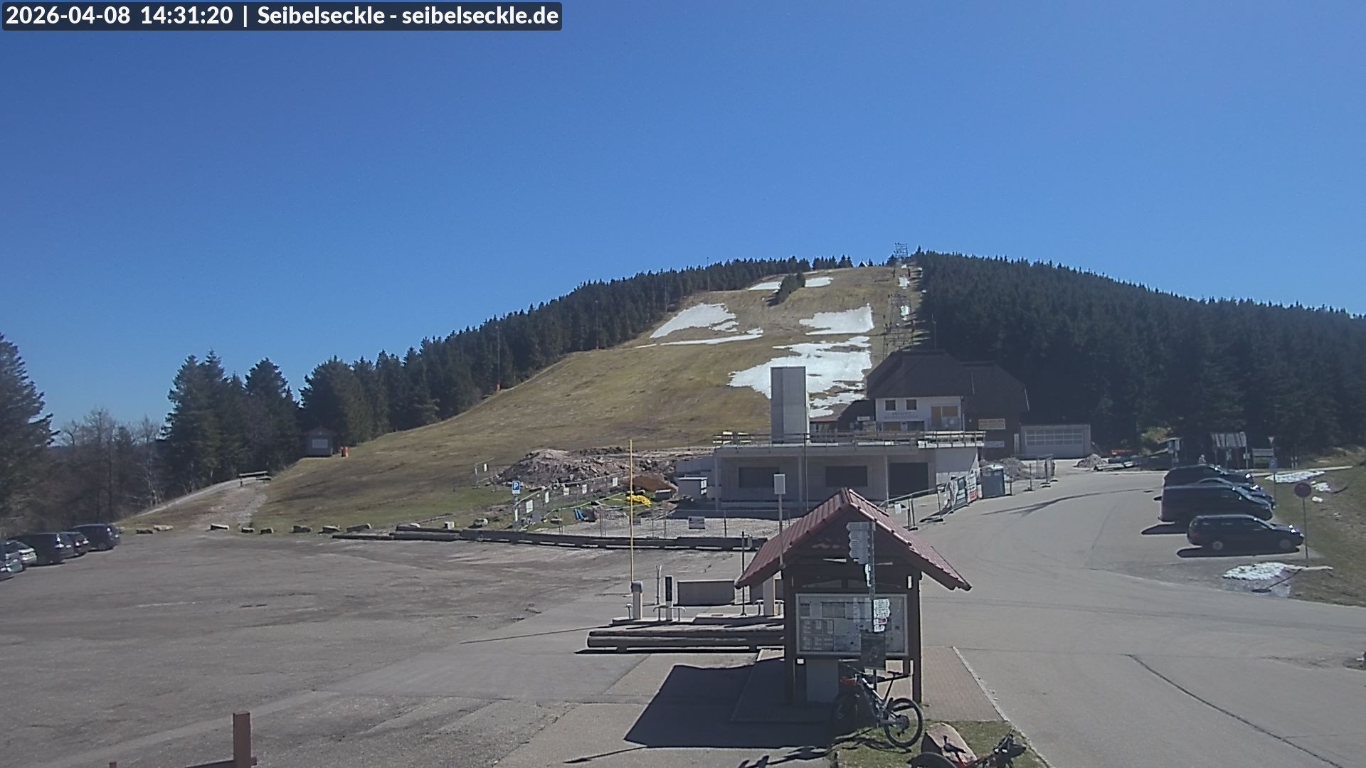 Archiv Foto Webcam Seibelseckle Blick auf die Piste