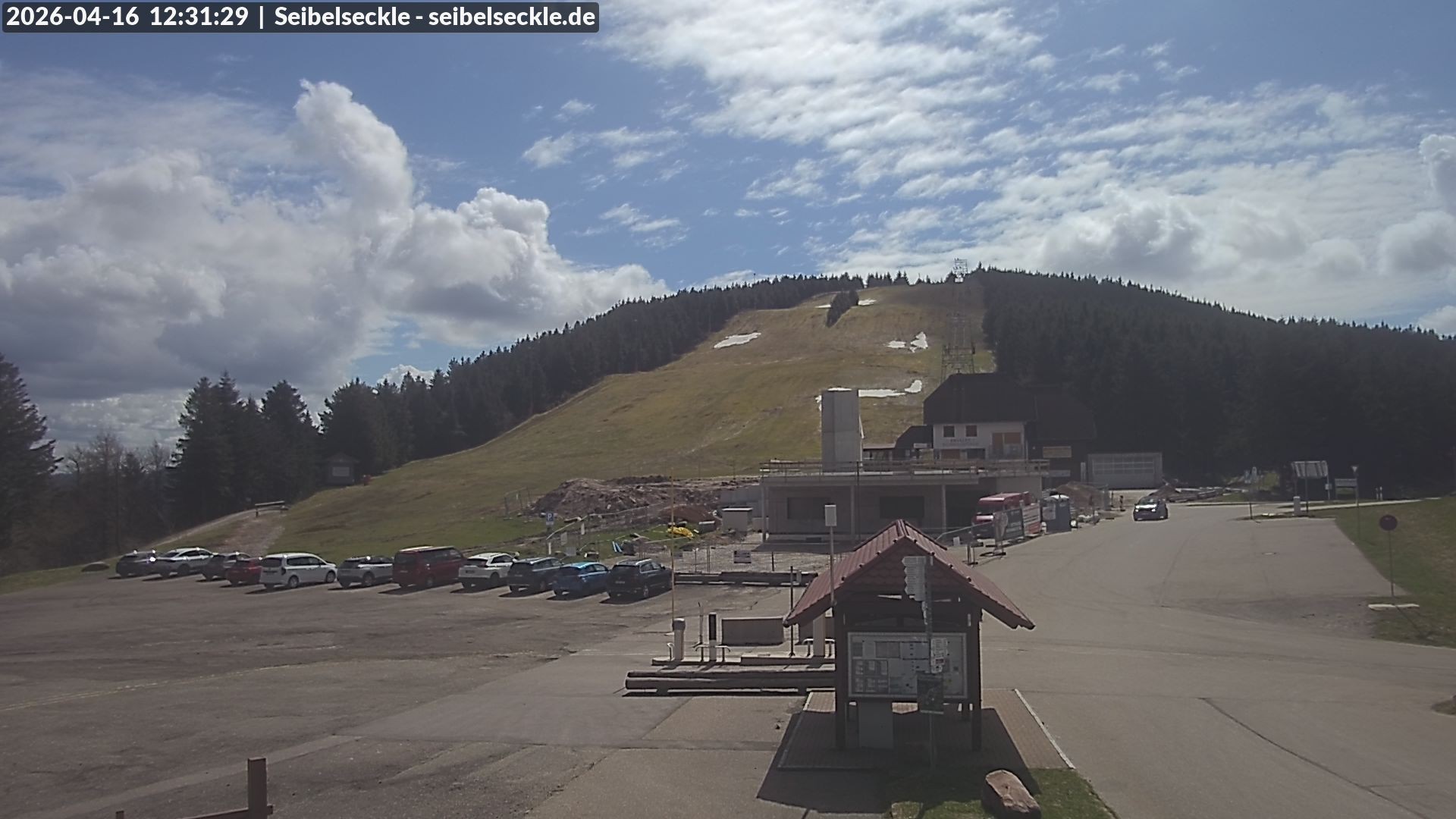 Archiv Foto Webcam Seibelseckle Blick auf die Piste