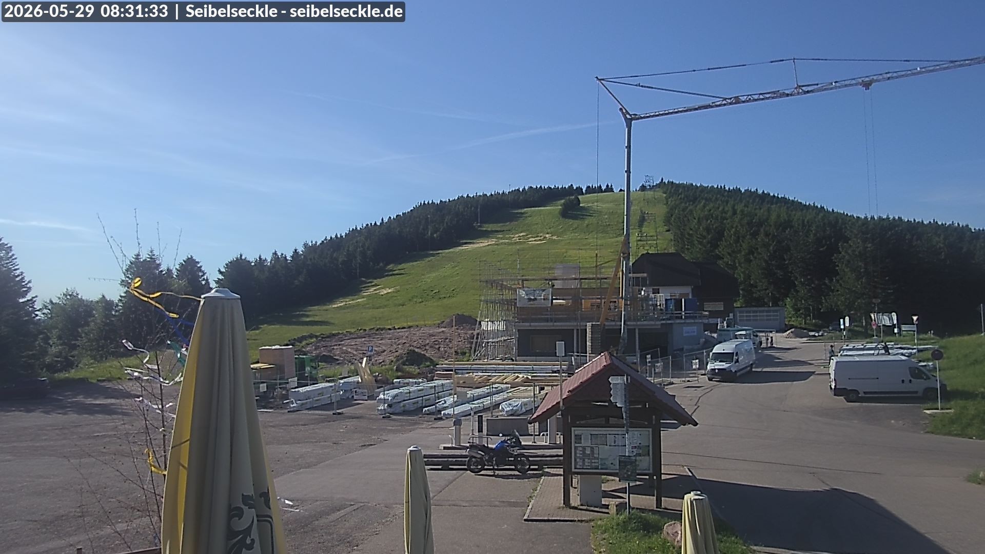Archiv Foto Webcam Seibelseckle Blick auf die Piste