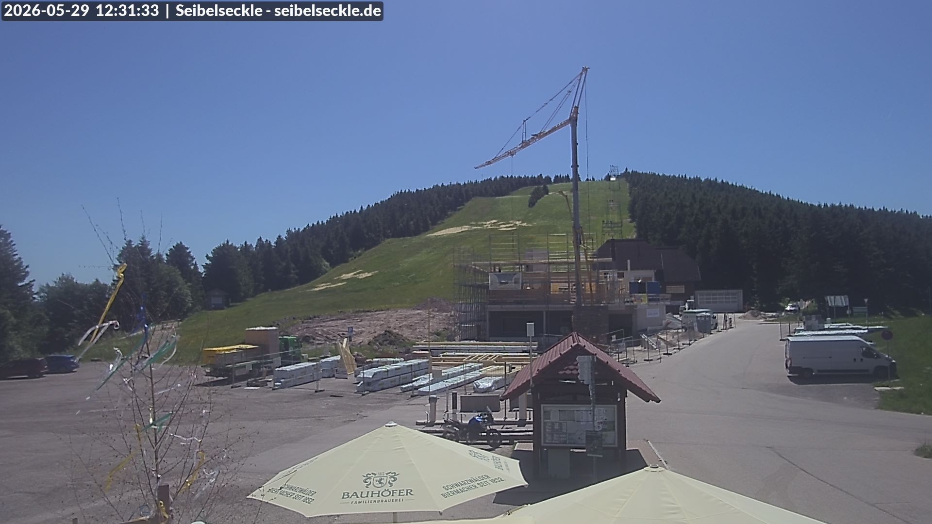 Archiv Foto Webcam Seibelseckle Blick auf die Piste