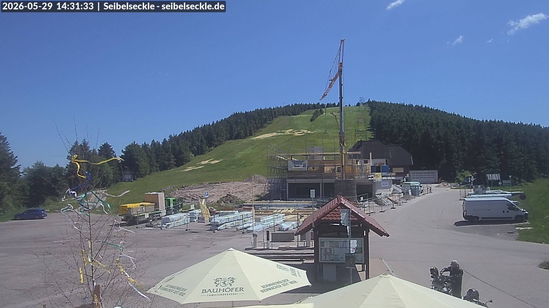 Archiv Foto Webcam Seibelseckle Blick auf die Piste