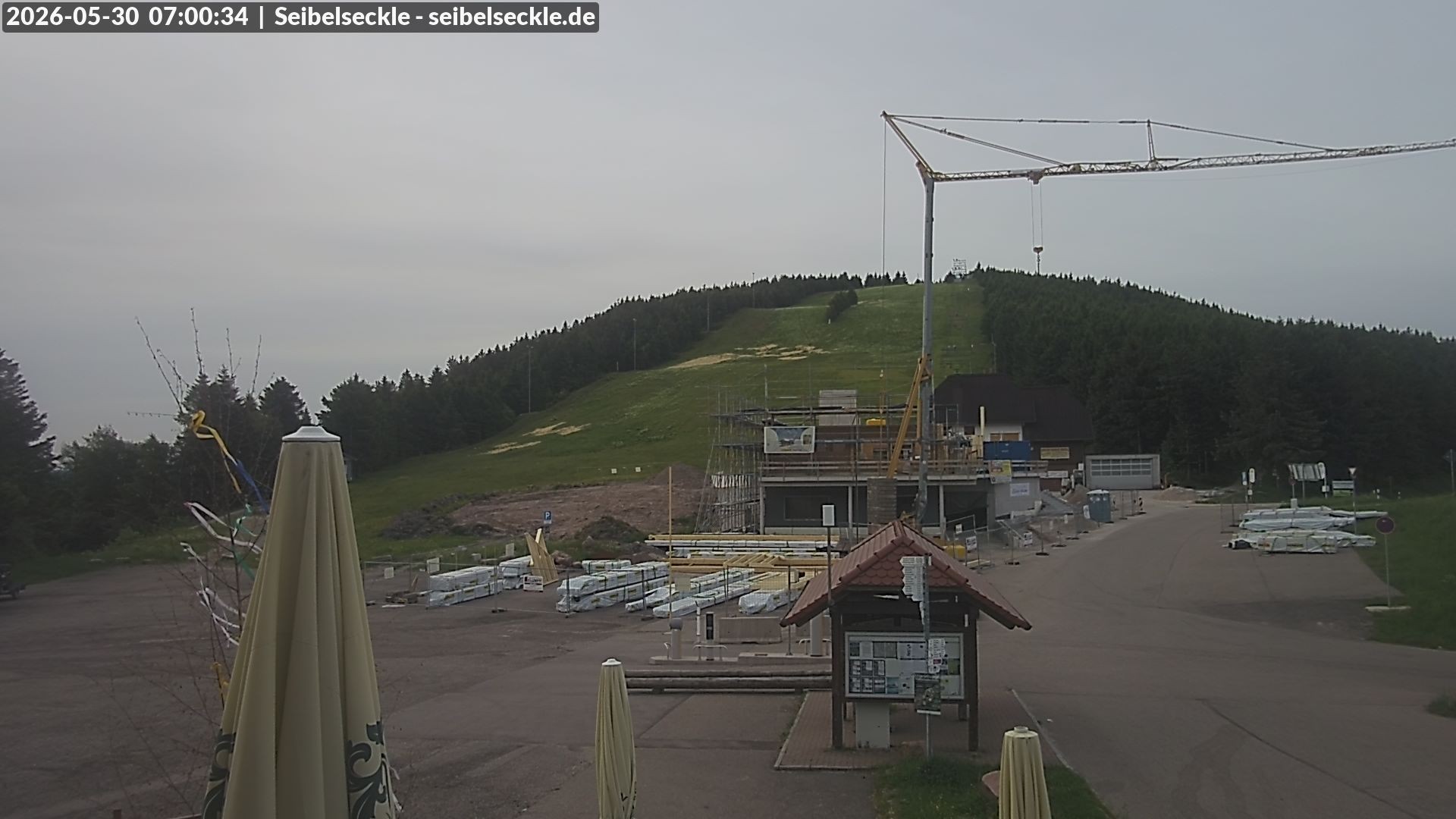 Archiv Foto Webcam Seibelseckle Blick auf die Piste