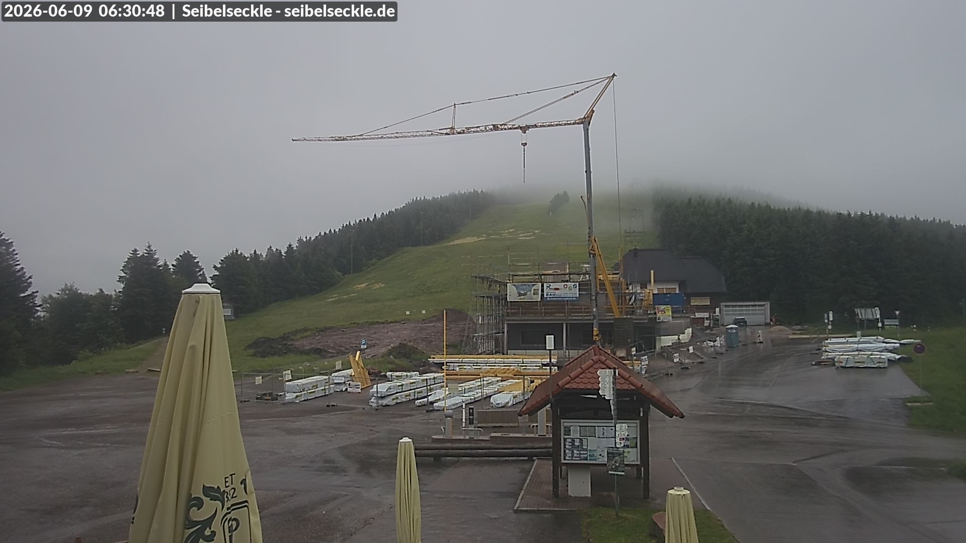 Archiv Foto Webcam Seibelseckle Blick auf die Piste