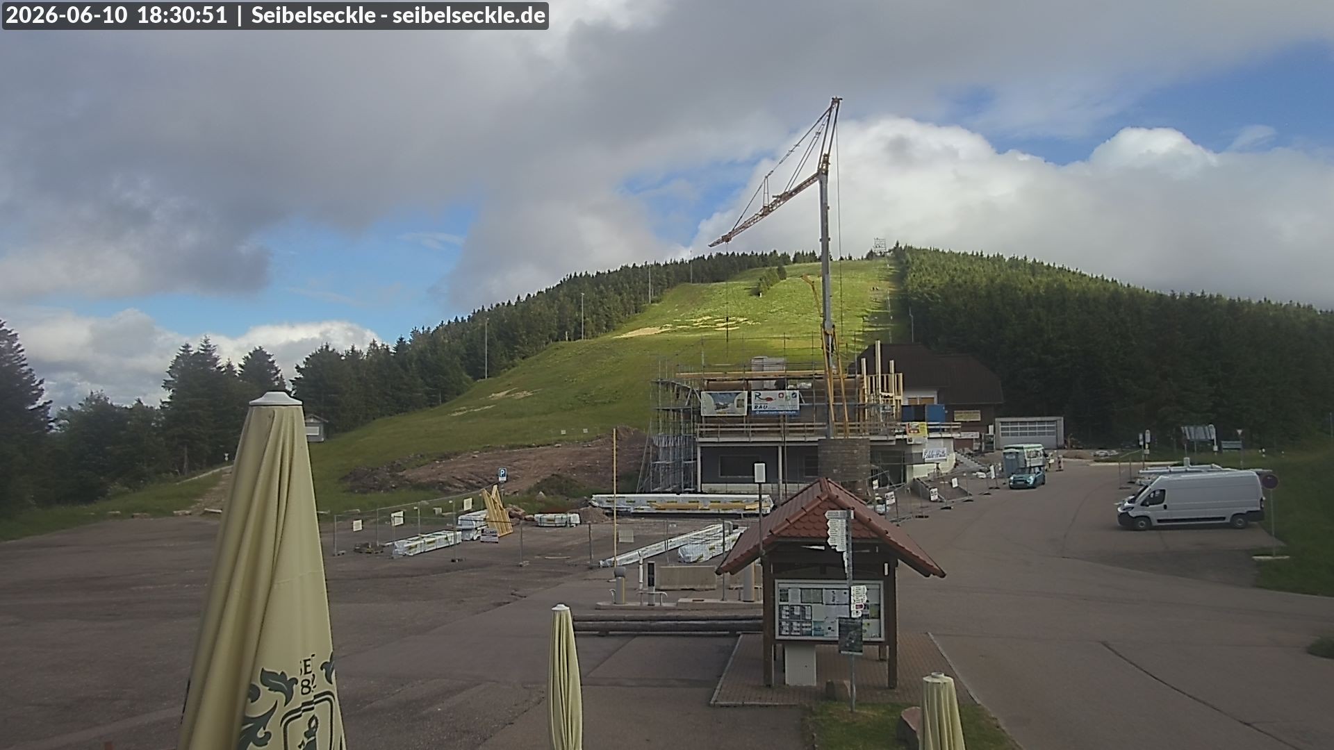 Archiv Foto Webcam Seibelseckle Blick auf die Piste