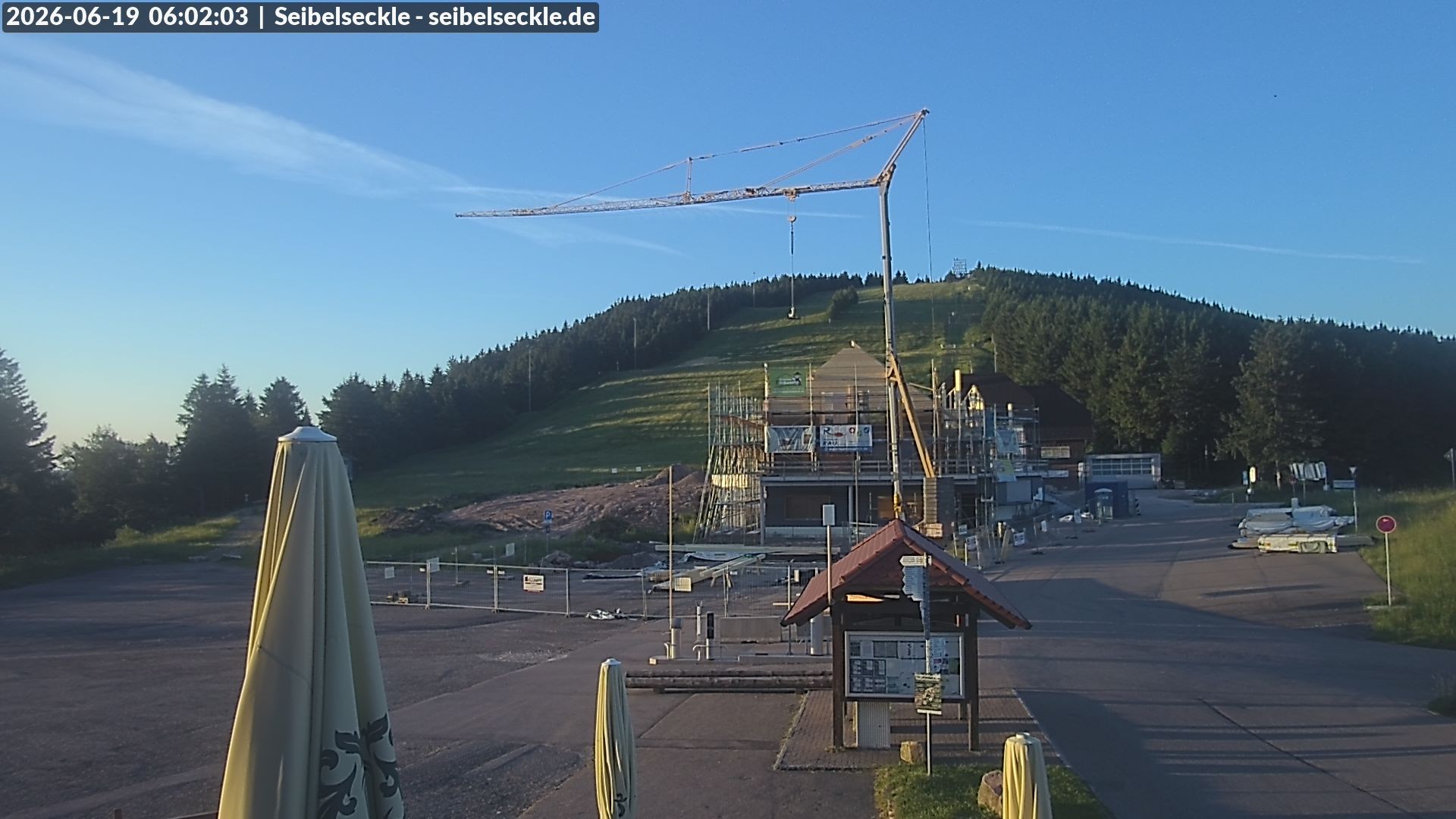 Archiv Foto Webcam Seibelseckle Blick auf die Piste