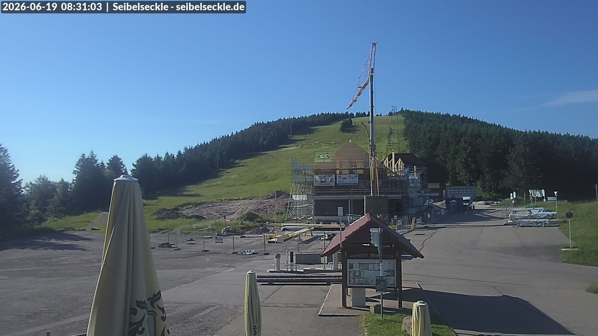 Archiv Foto Webcam Seibelseckle Blick auf die Piste