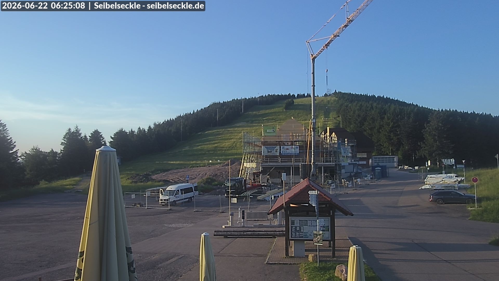 Archiv Foto Webcam Seibelseckle Blick auf die Piste