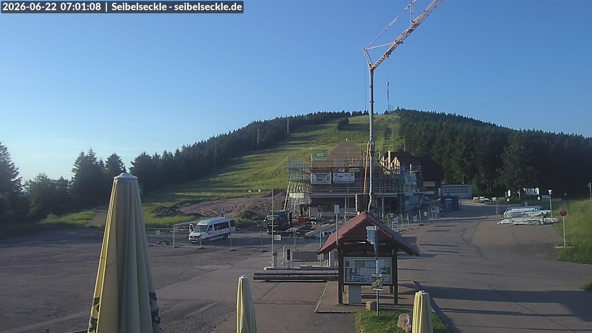 Archiv Foto Webcam Seibelseckle Blick auf die Piste