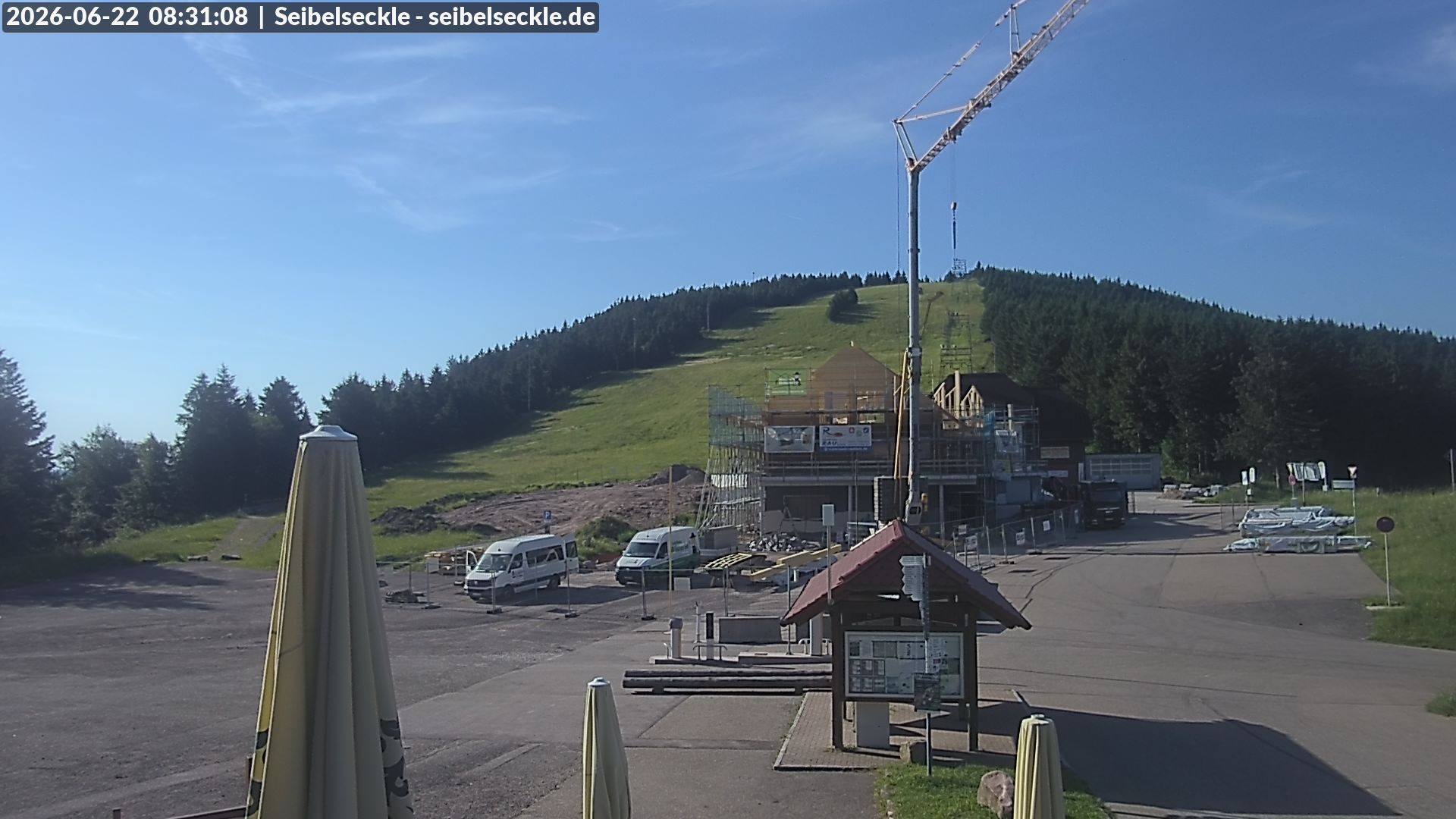 Archiv Foto Webcam Seibelseckle Blick auf die Piste