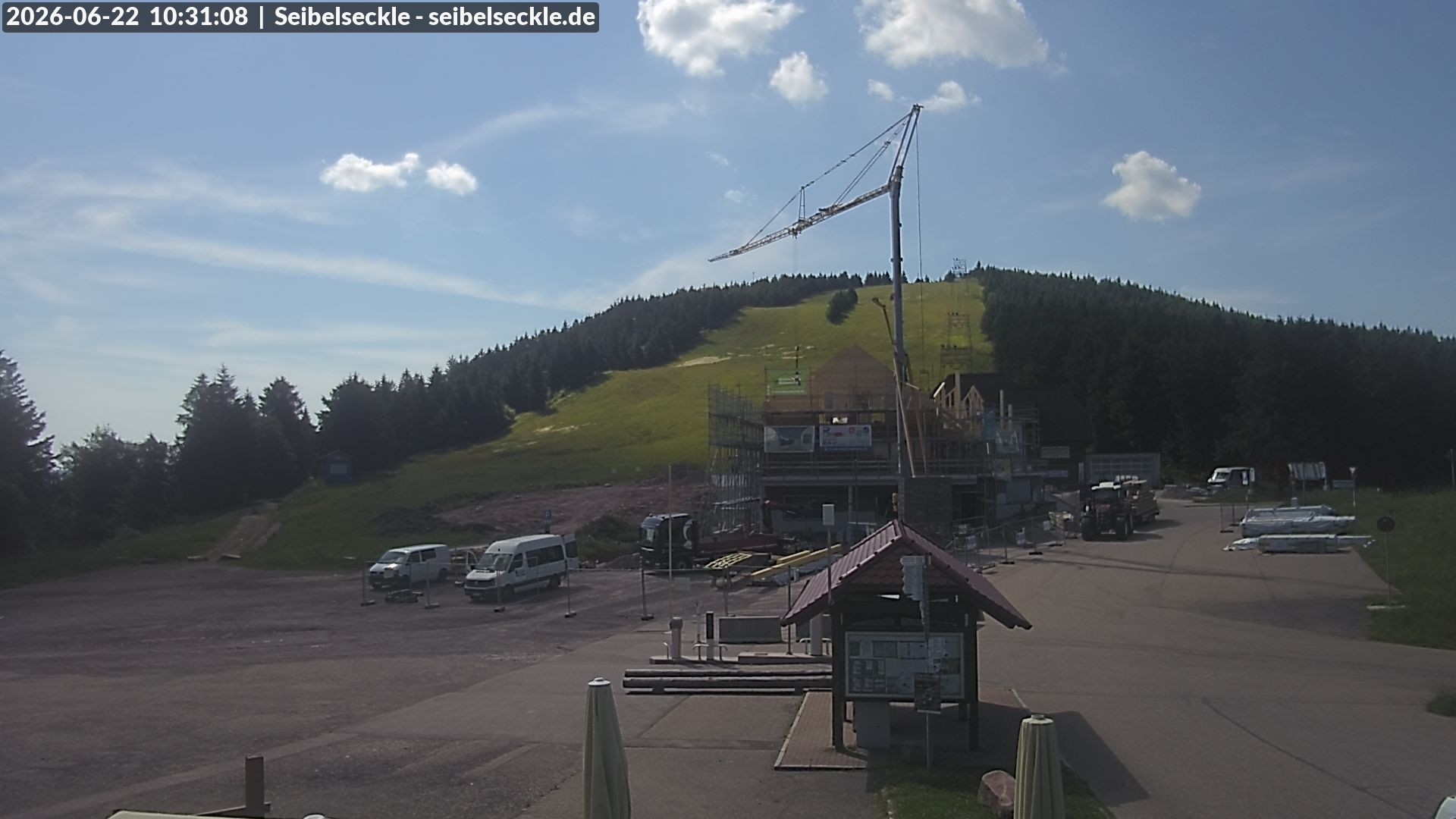 Archiv Foto Webcam Seibelseckle Blick auf die Piste