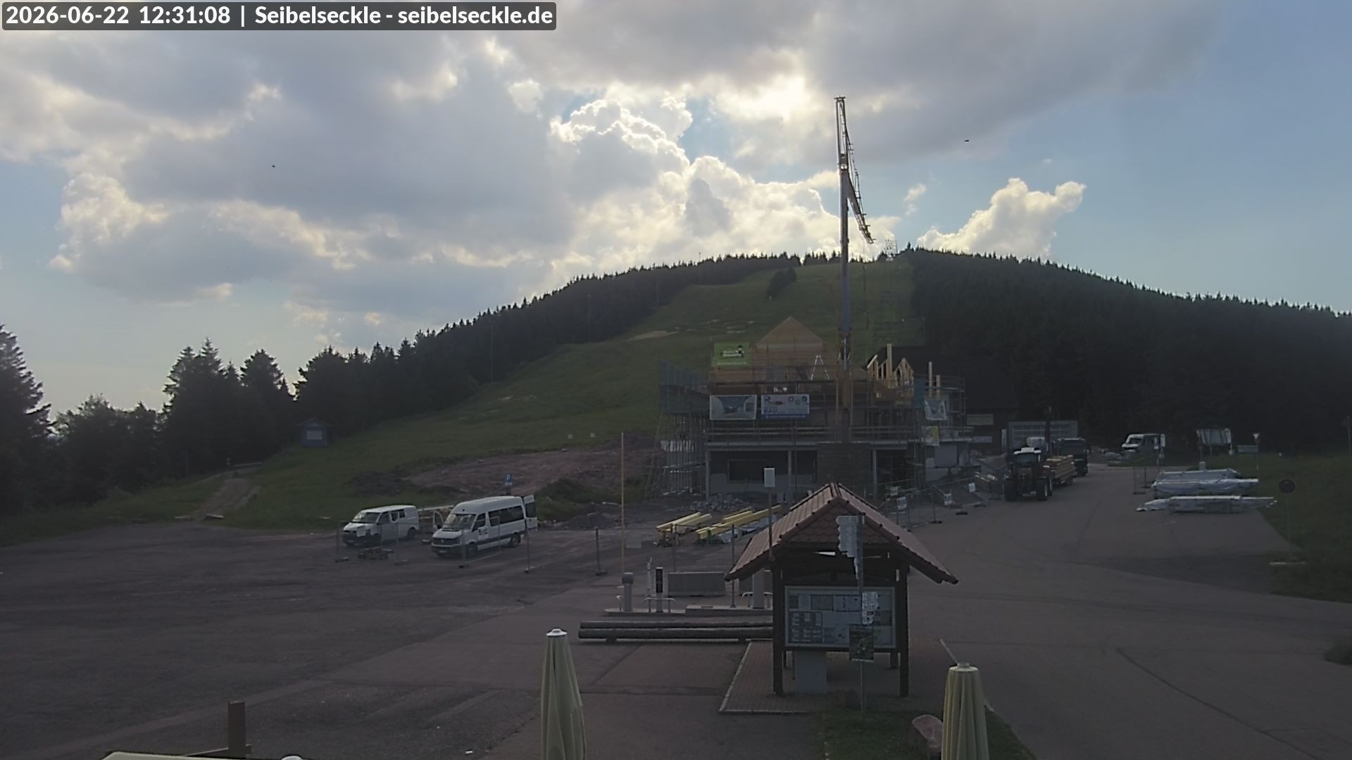 Archiv Foto Webcam Seibelseckle Blick auf die Piste