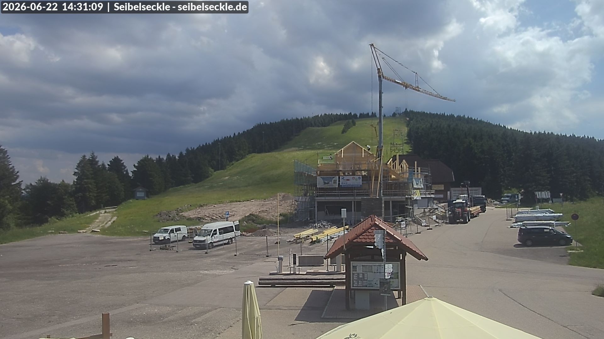Archiv Foto Webcam Seibelseckle Blick auf die Piste