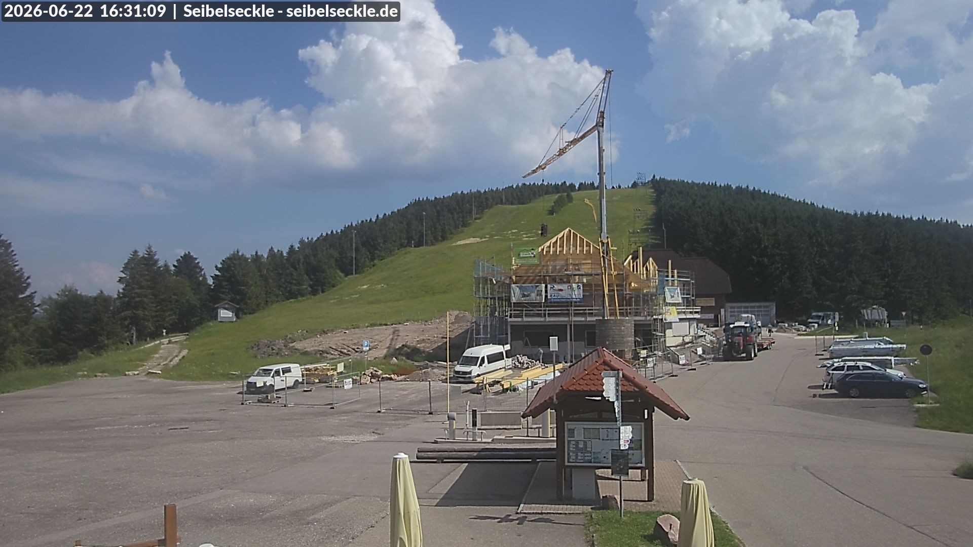 Archiv Foto Webcam Seibelseckle Blick auf die Piste