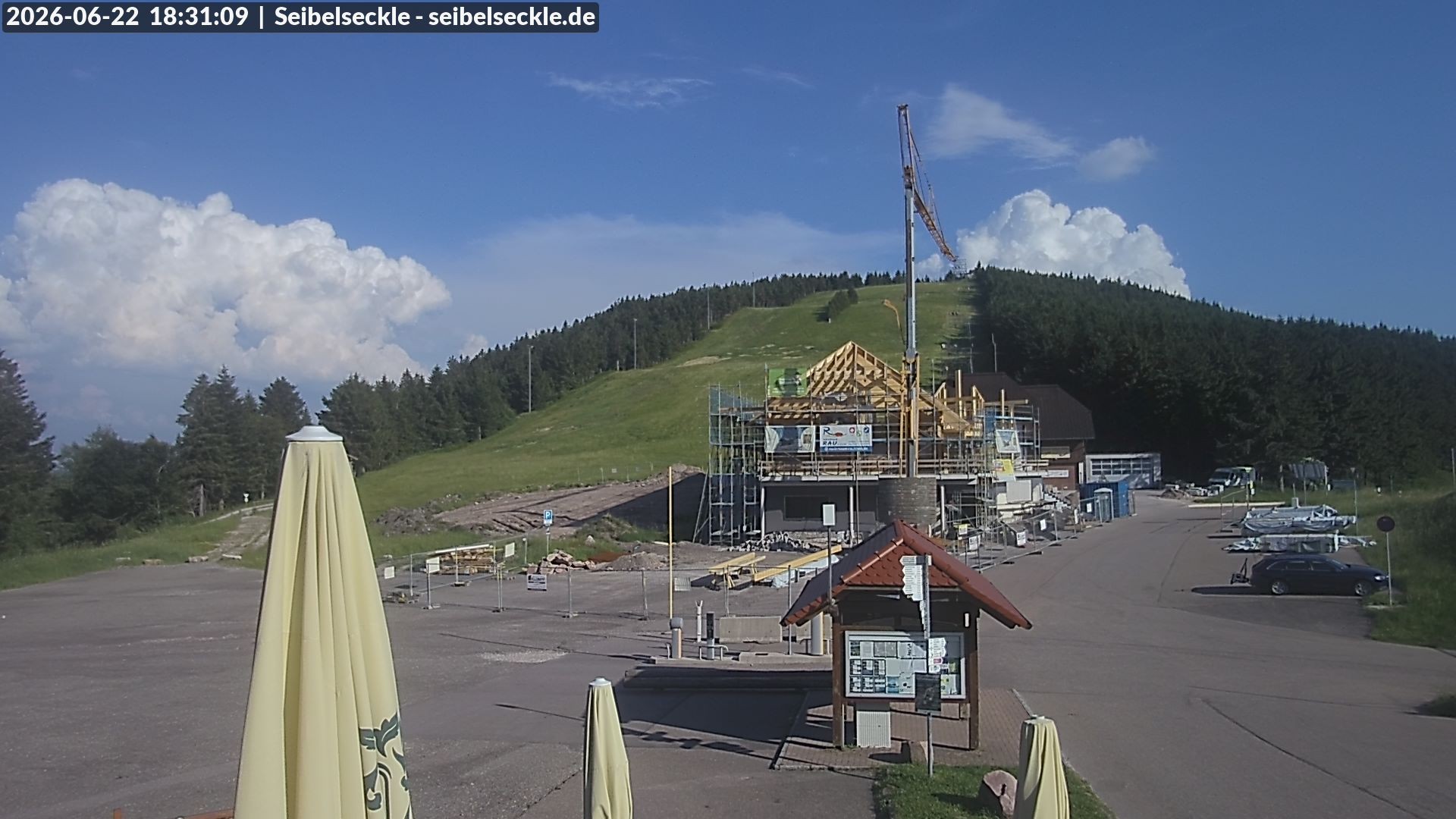 Archiv Foto Webcam Seibelseckle Blick auf die Piste