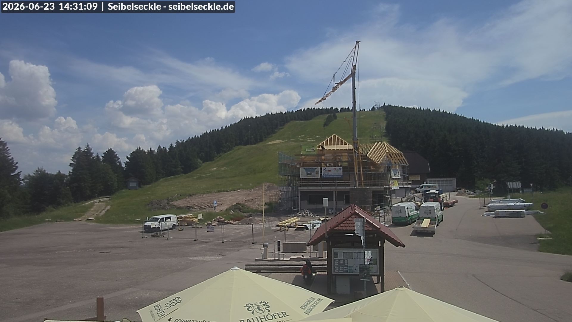 Archiv Foto Webcam Seibelseckle Blick auf die Piste