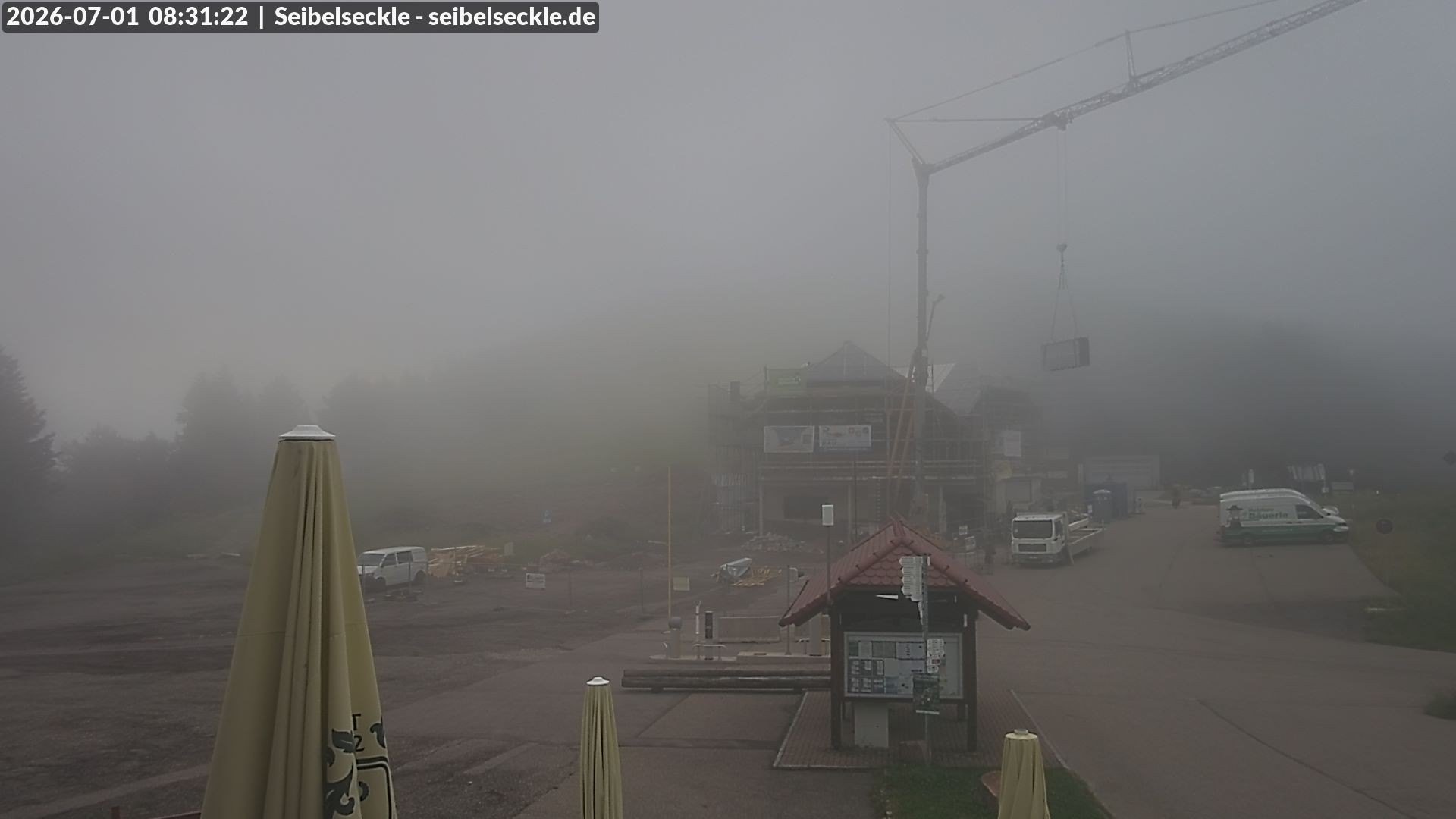 Archiv Foto Webcam Seibelseckle Blick auf die Piste