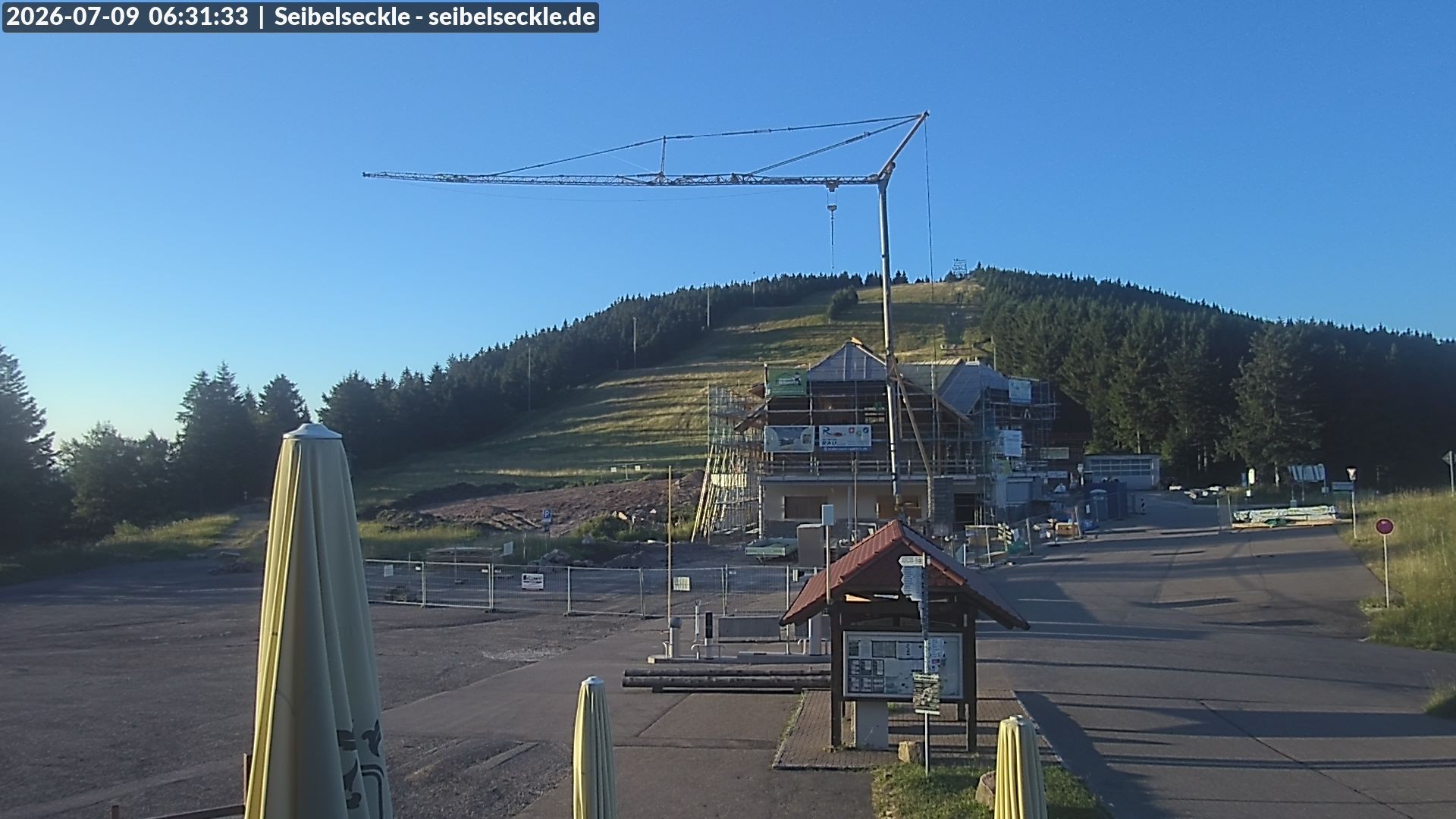 Archiv Foto Webcam Seibelseckle Blick auf die Piste