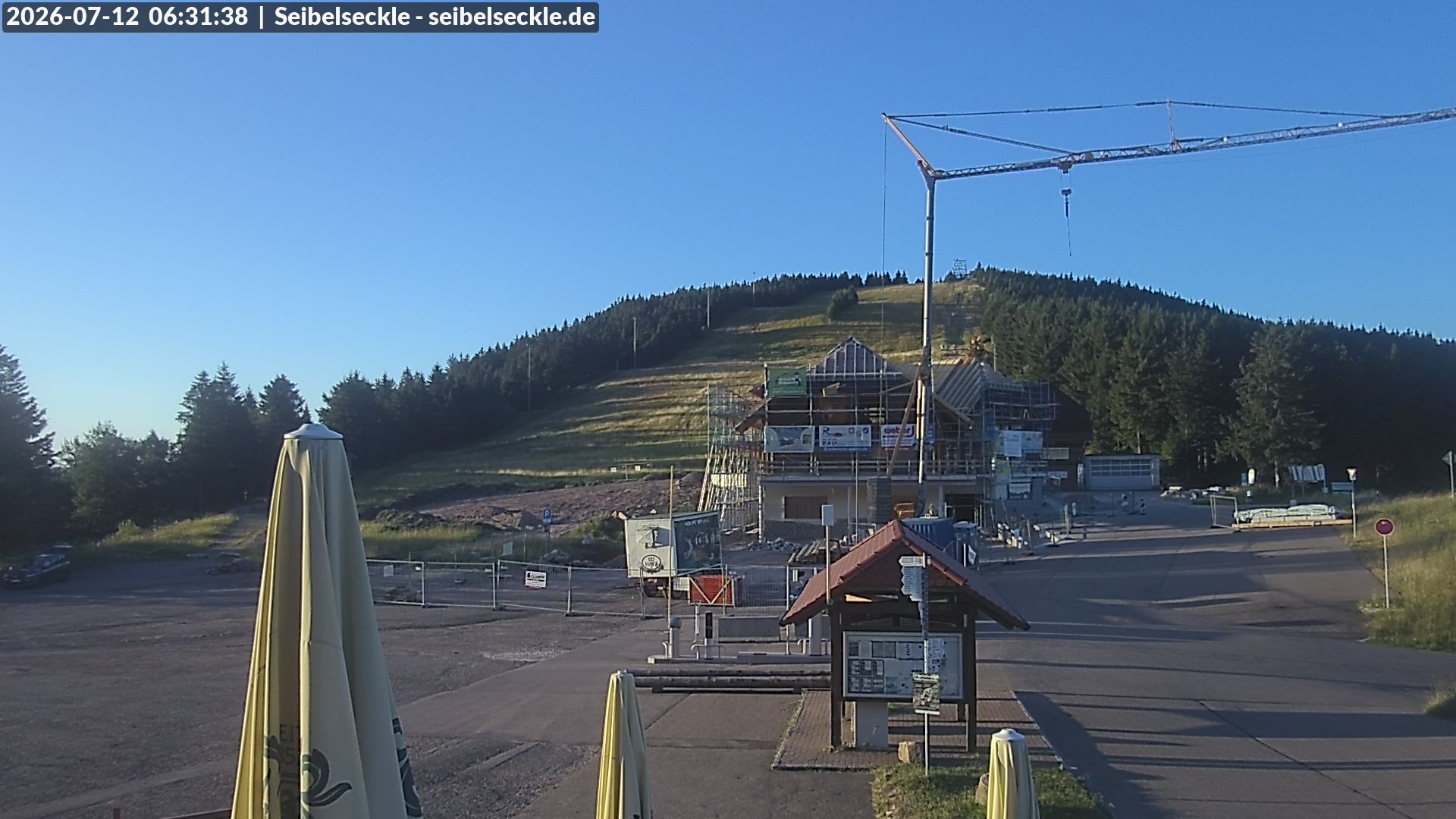 Archiv Foto Webcam Seibelseckle Blick auf die Piste