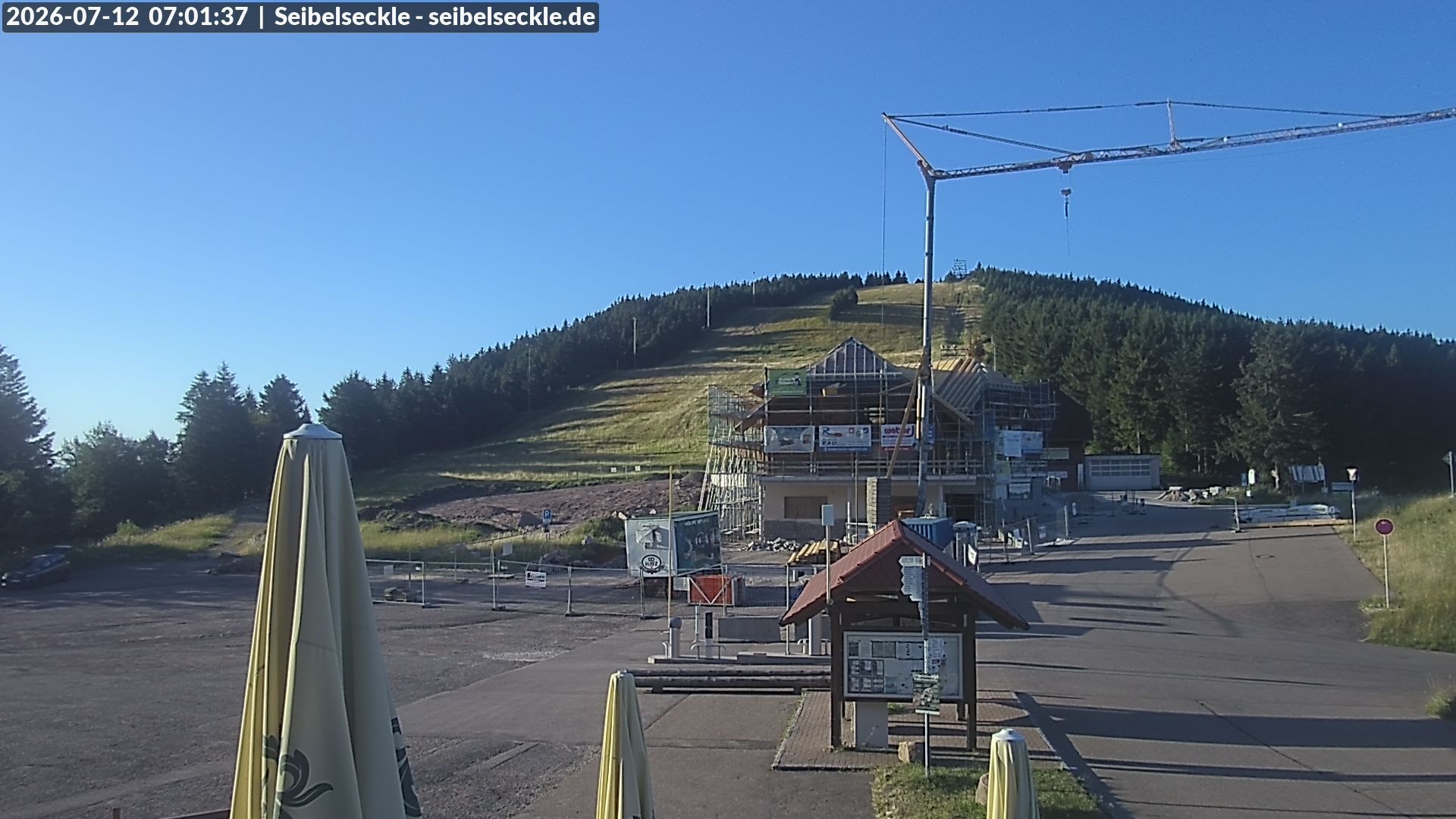 Archiv Foto Webcam Seibelseckle Blick auf die Piste