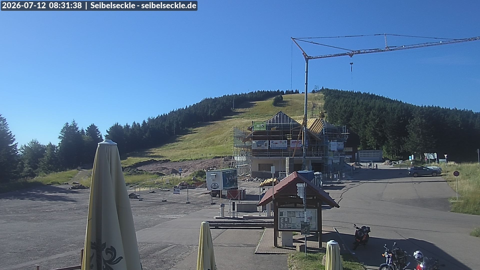 Archiv Foto Webcam Seibelseckle Blick auf die Piste