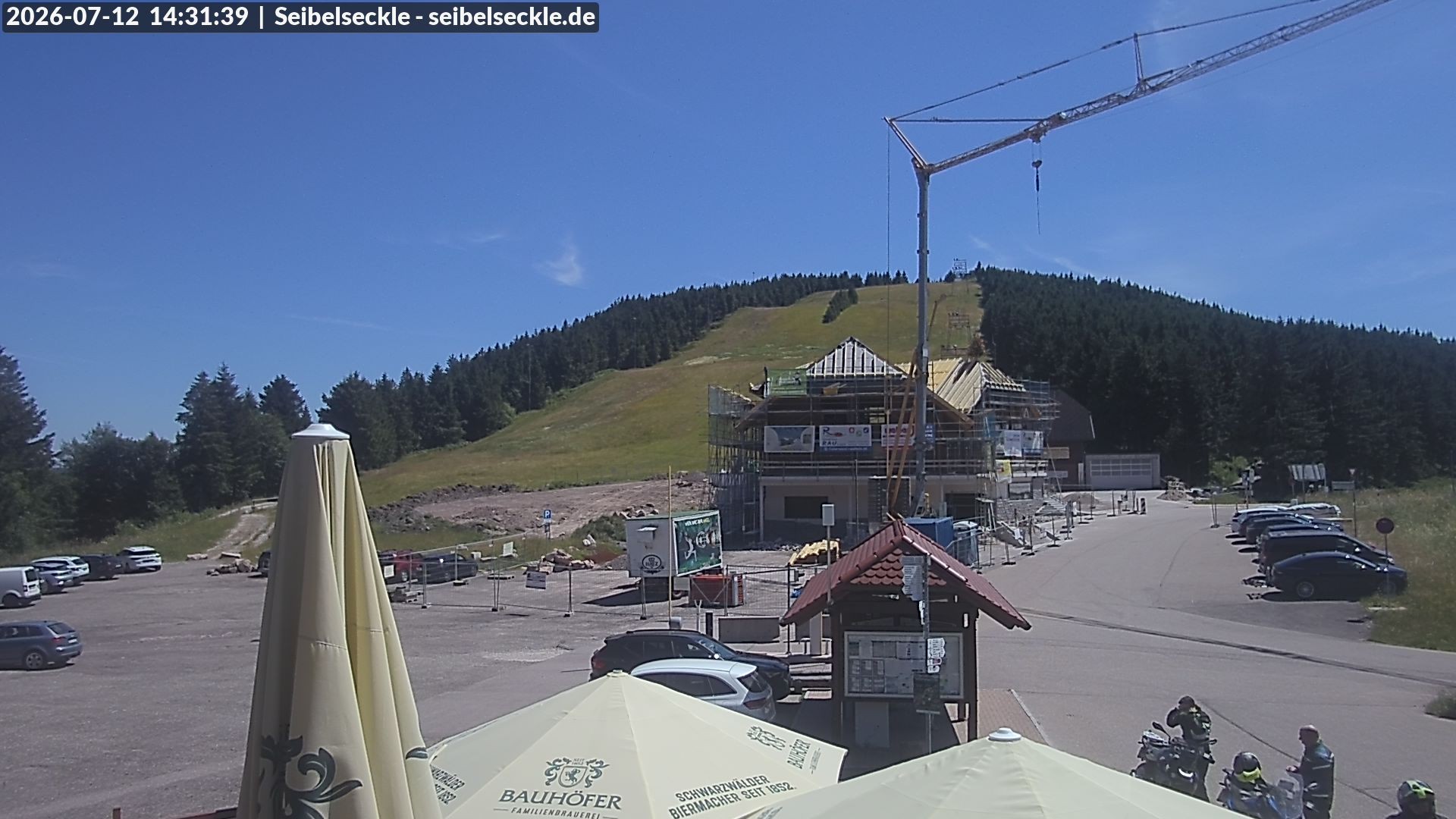 Archiv Foto Webcam Seibelseckle Blick auf die Piste