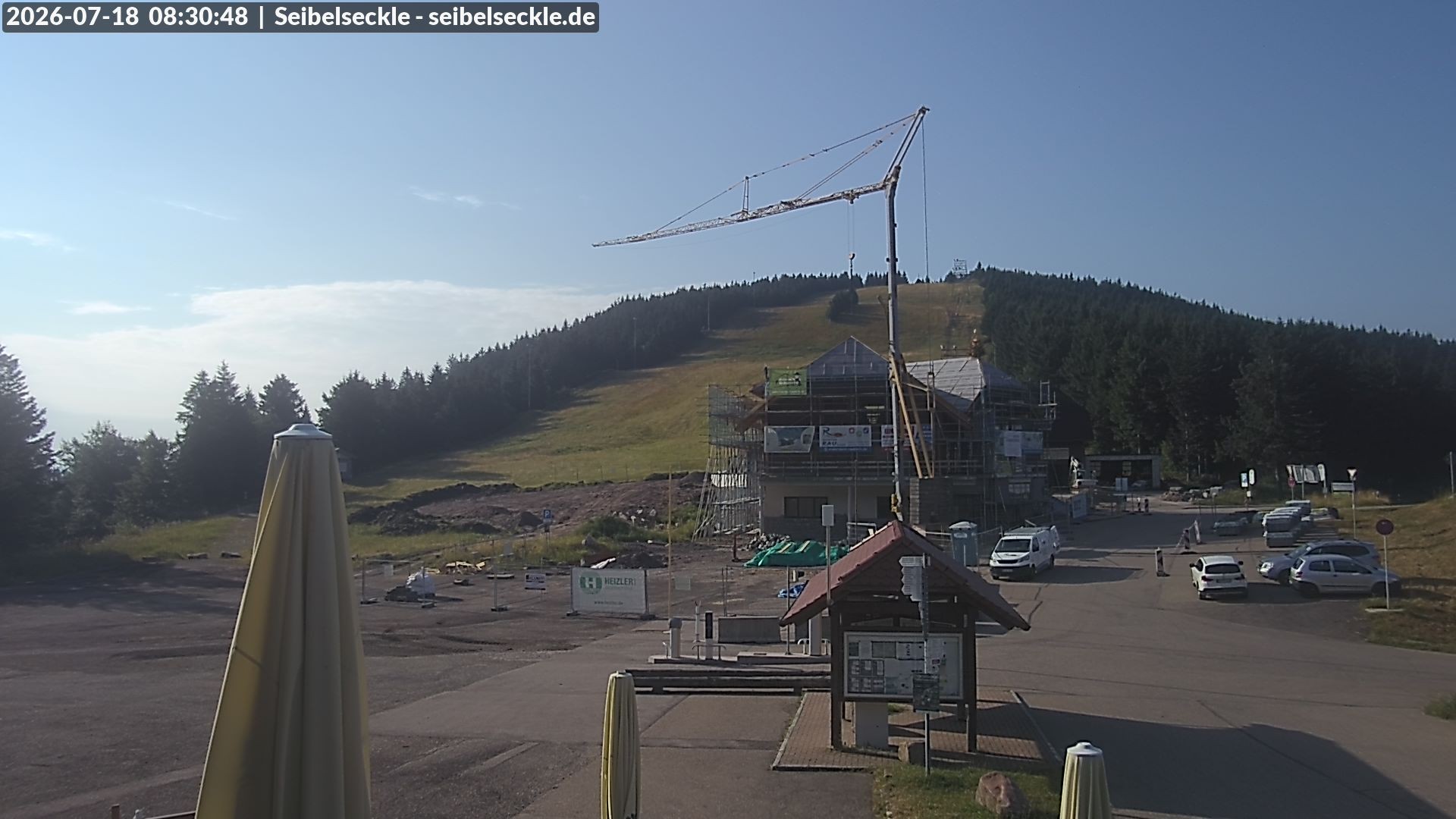 Archiv Foto Webcam Seibelseckle Blick auf die Piste