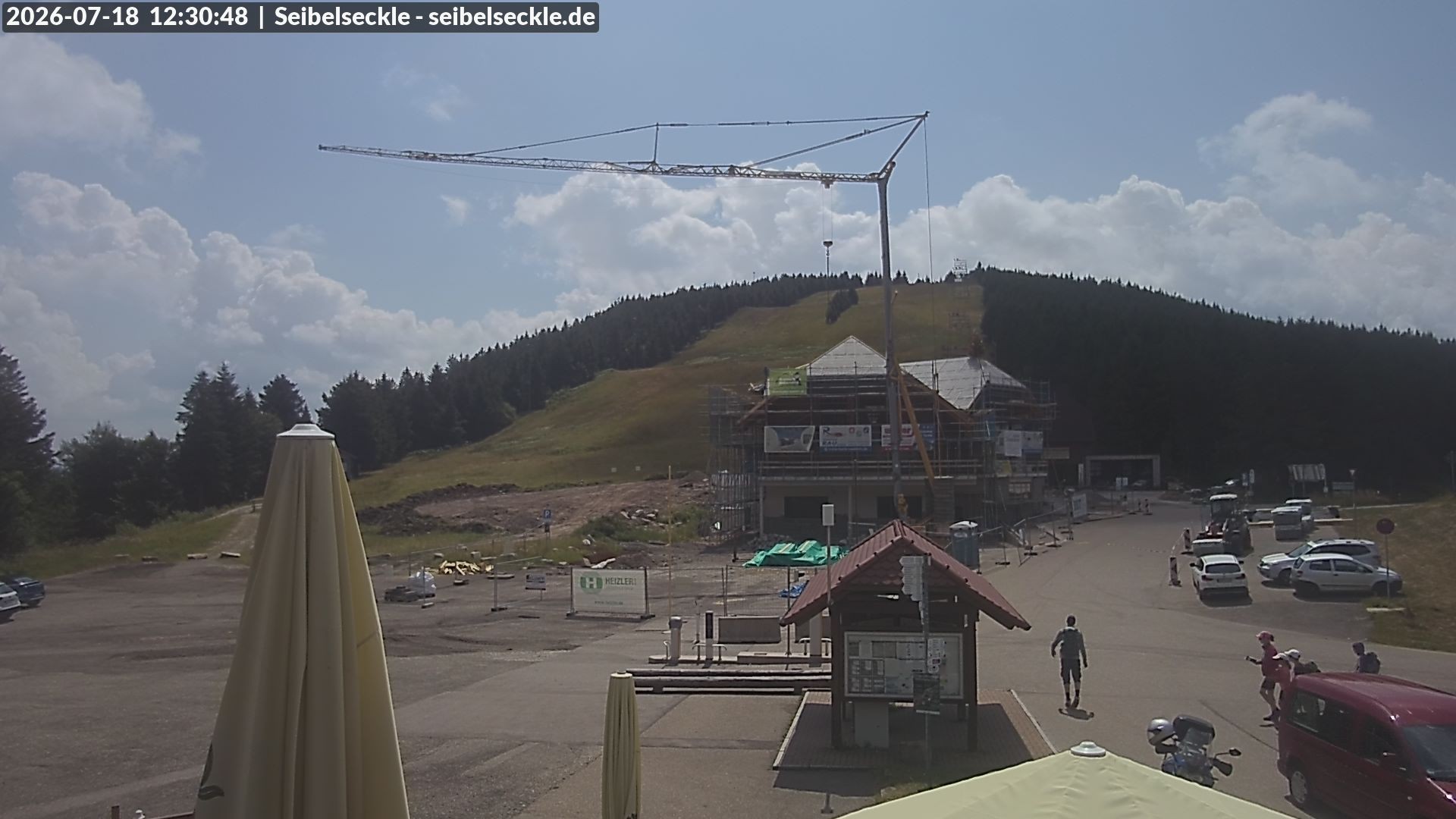 Archiv Foto Webcam Seibelseckle Blick auf die Piste
