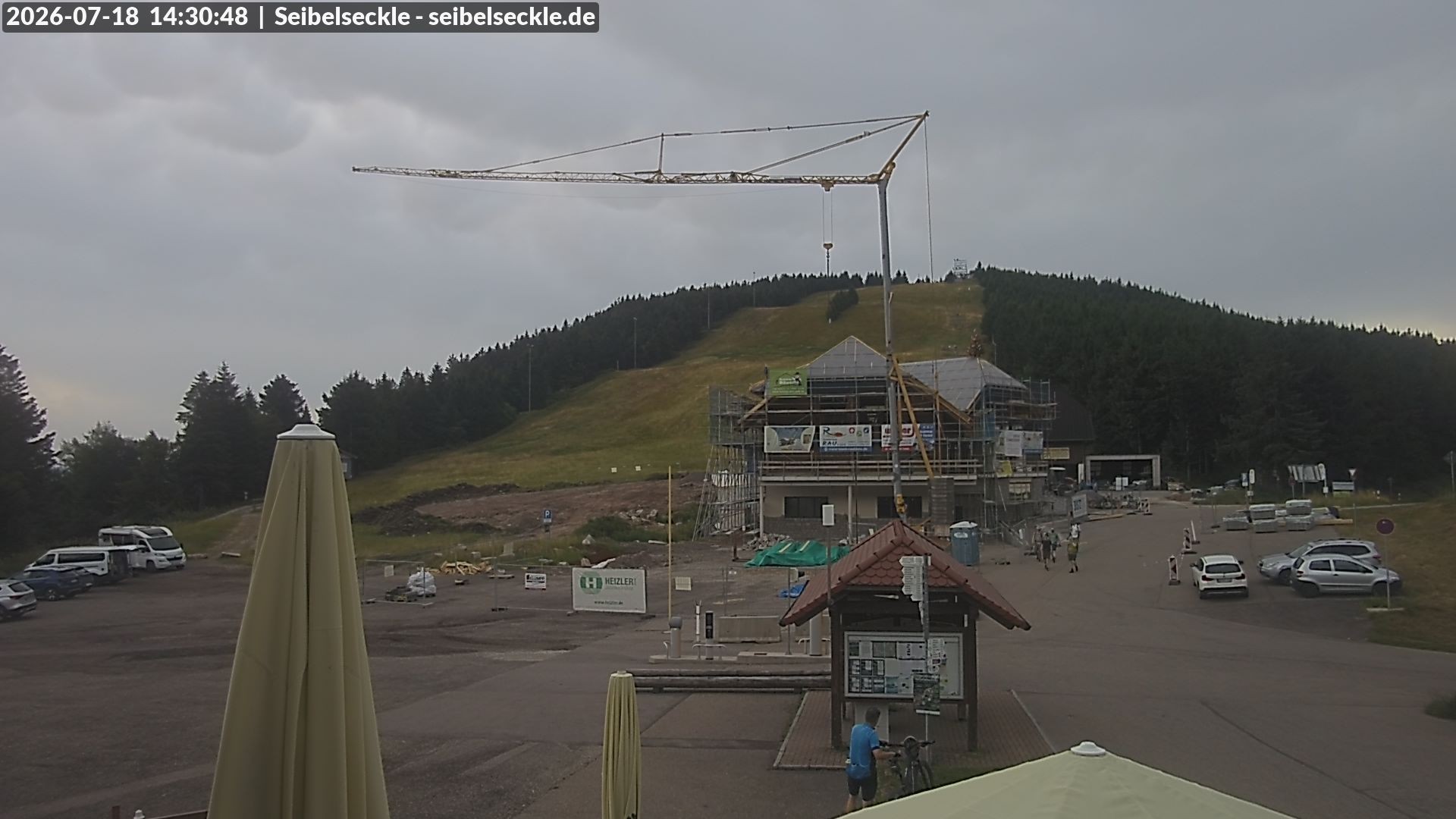 Archiv Foto Webcam Seibelseckle Blick auf die Piste