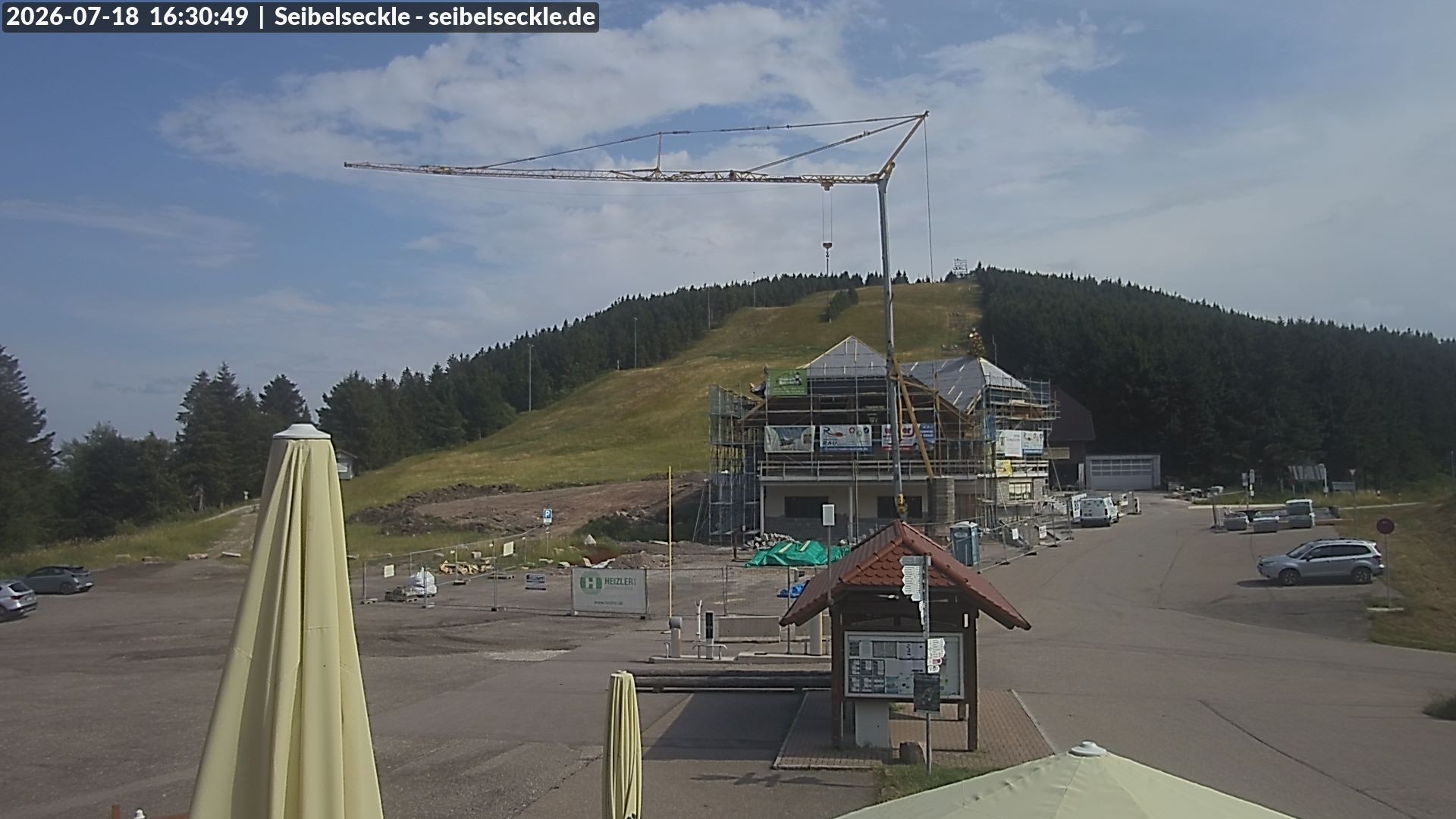Archiv Foto Webcam Seibelseckle Blick auf die Piste