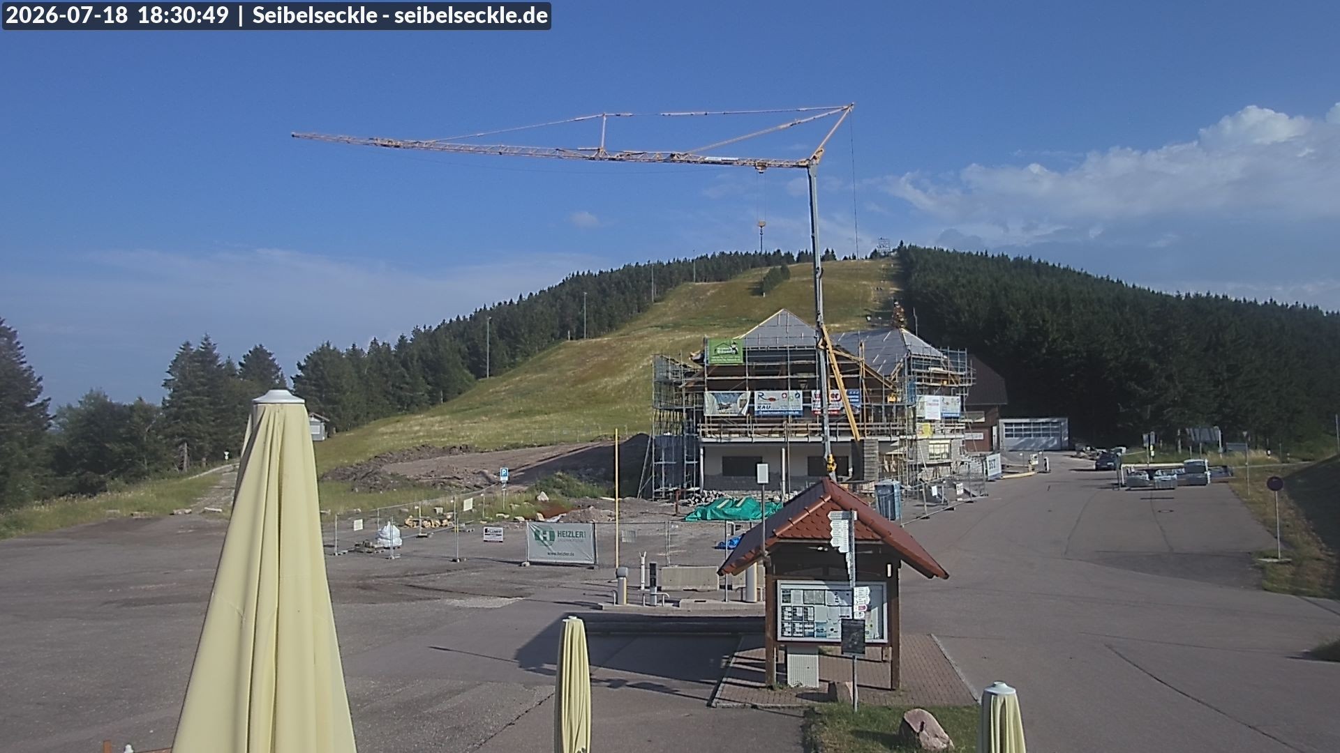 Archiv Foto Webcam Seibelseckle Blick auf die Piste