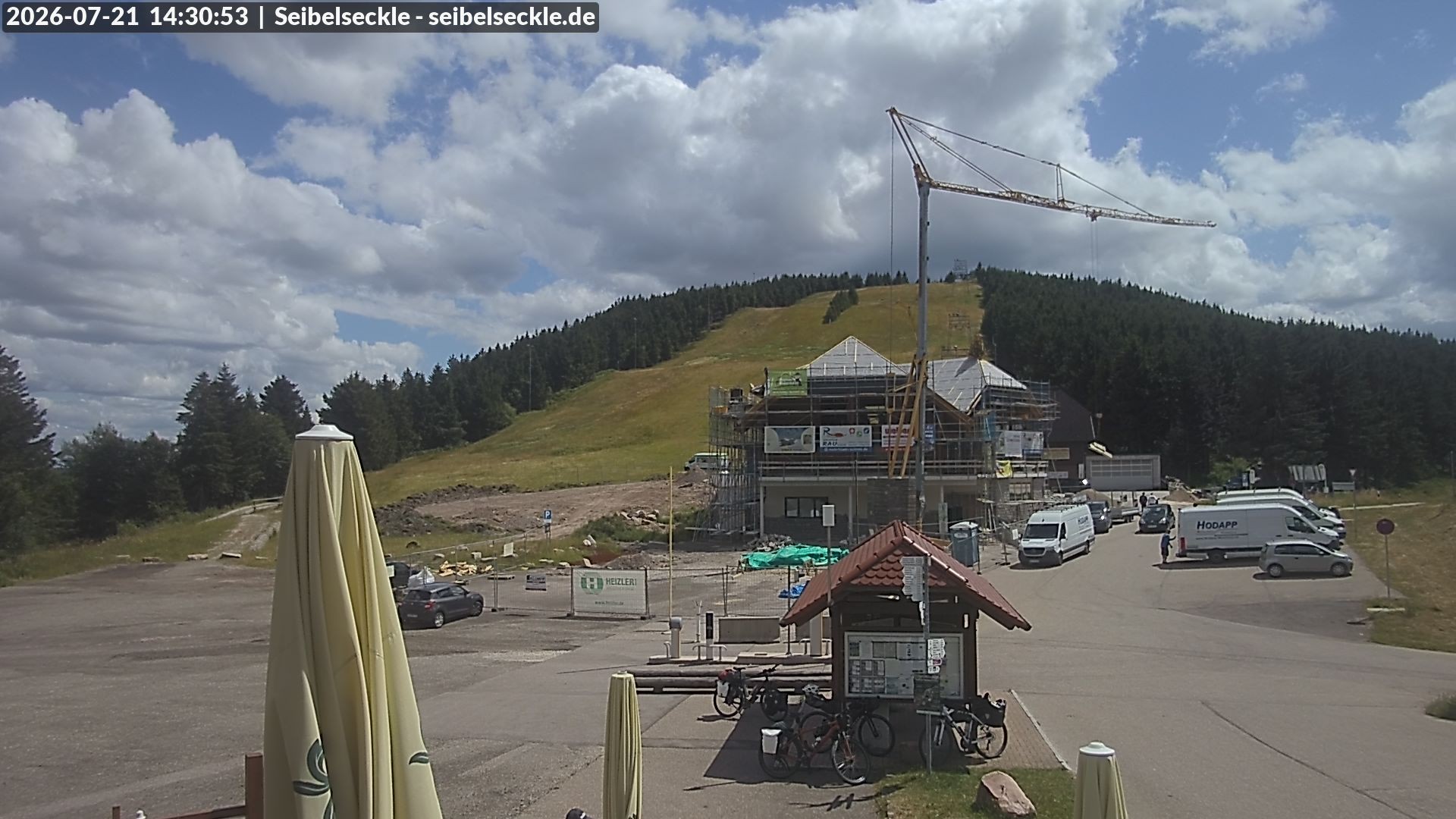 Archiv Foto Webcam Seibelseckle Blick auf die Piste