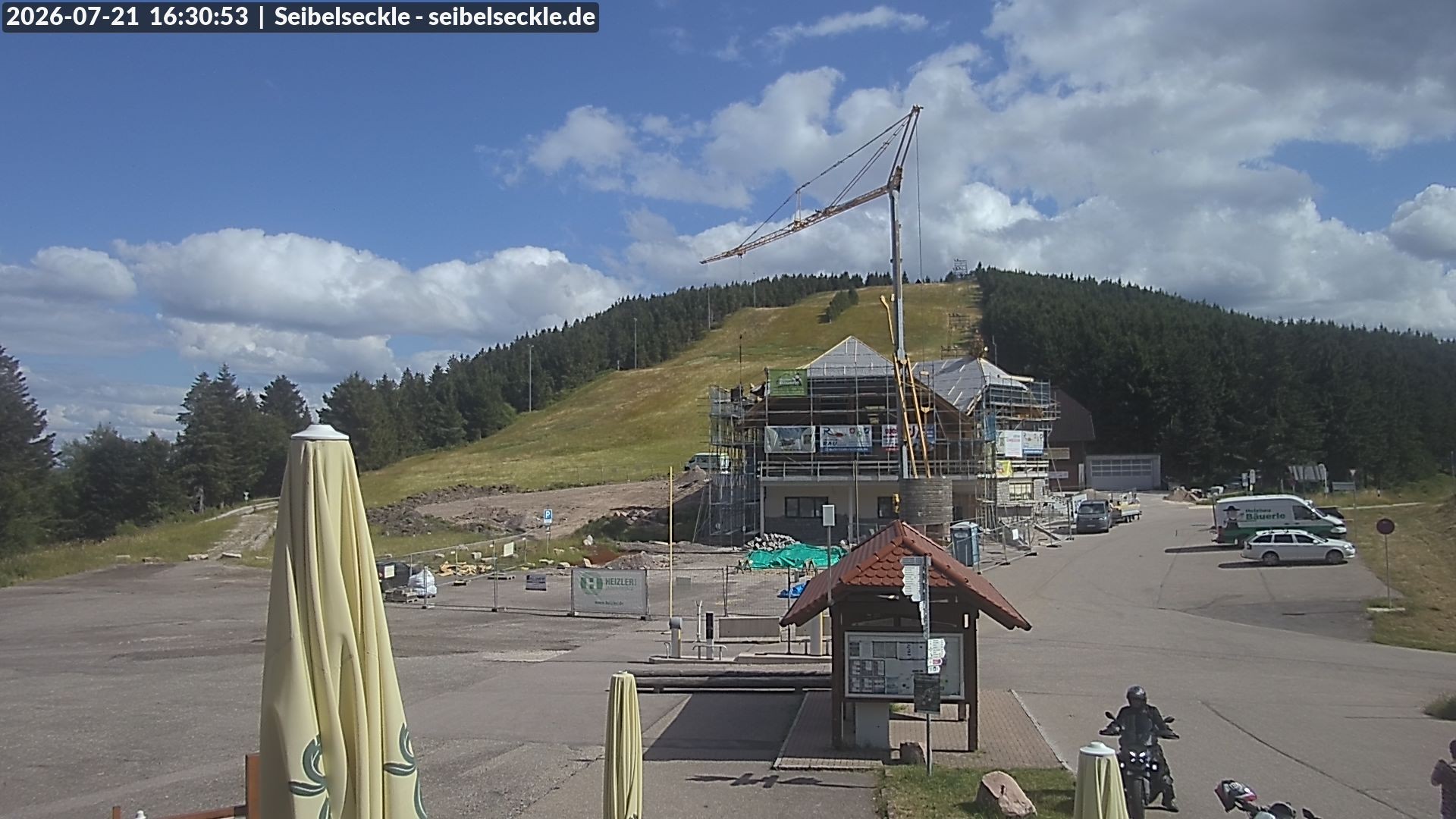 Archiv Foto Webcam Seibelseckle Blick auf die Piste
