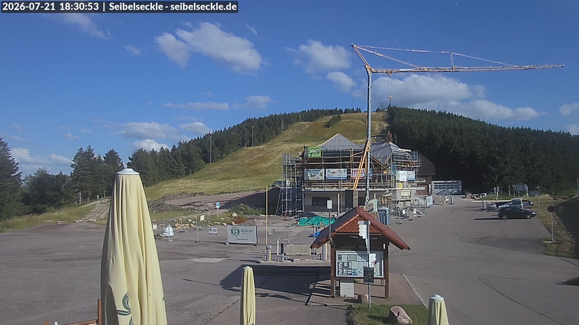 Archiv Foto Webcam Seibelseckle Blick auf die Piste
