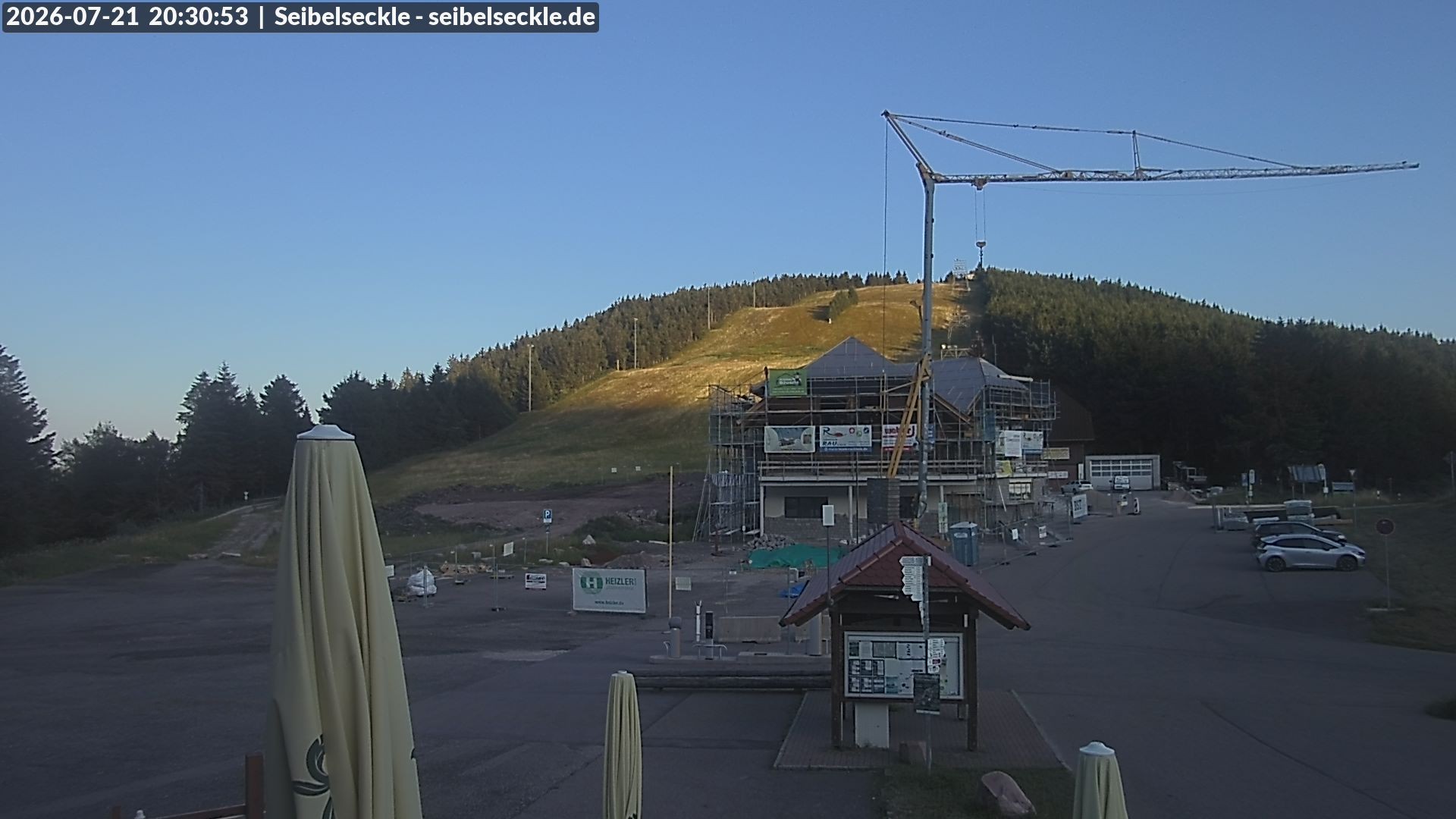 Archiv Foto Webcam Seibelseckle Blick auf die Piste