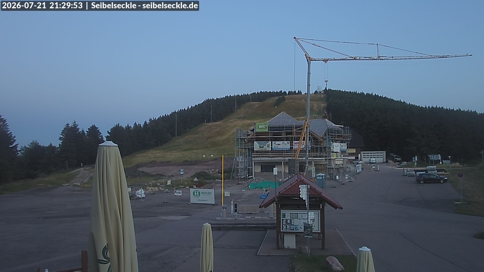 Archiv Foto Webcam Seibelseckle Blick auf die Piste