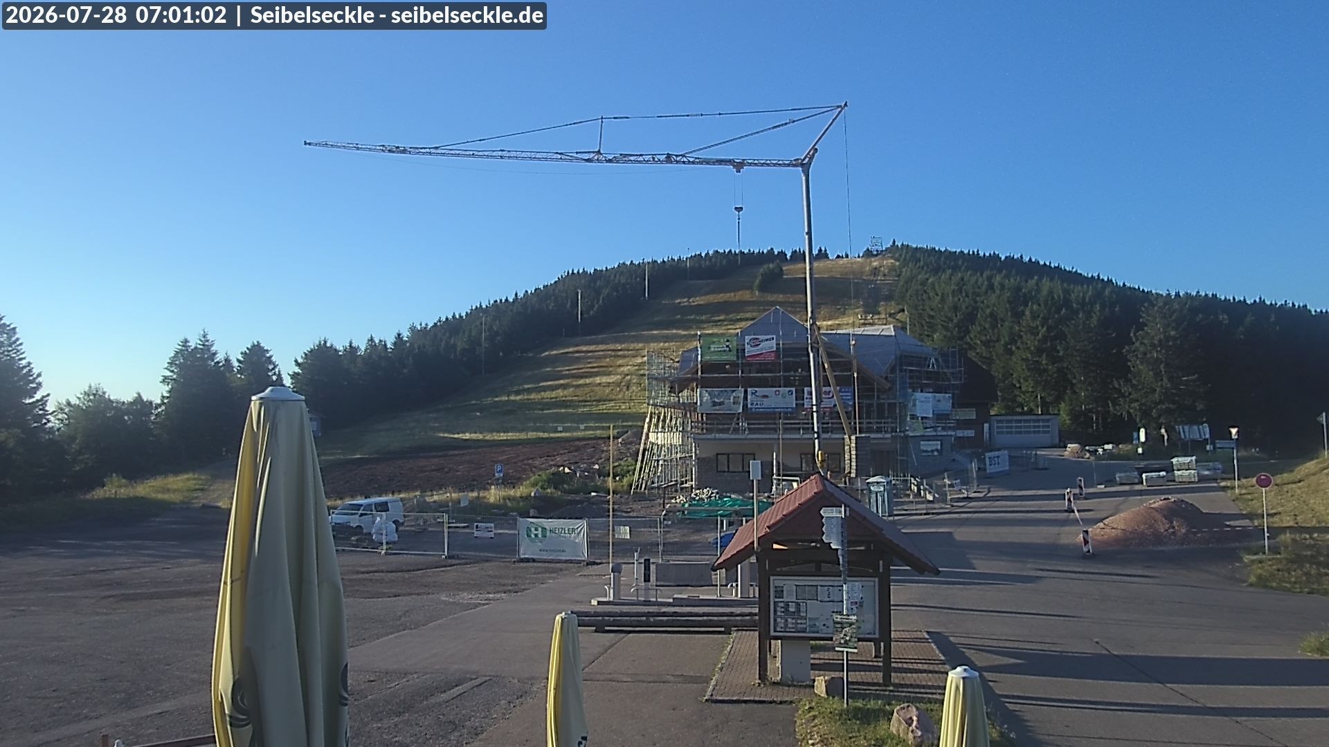 Archiv Foto Webcam Seibelseckle Blick auf die Piste