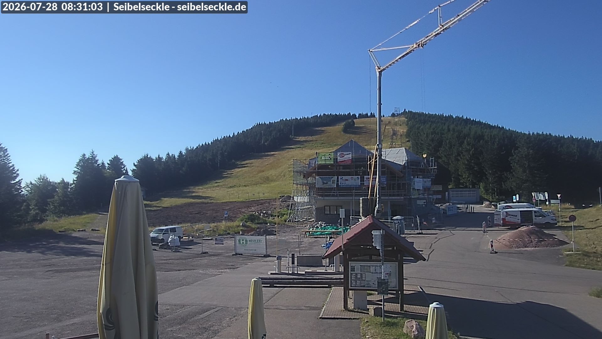Archiv Foto Webcam Seibelseckle Blick auf die Piste