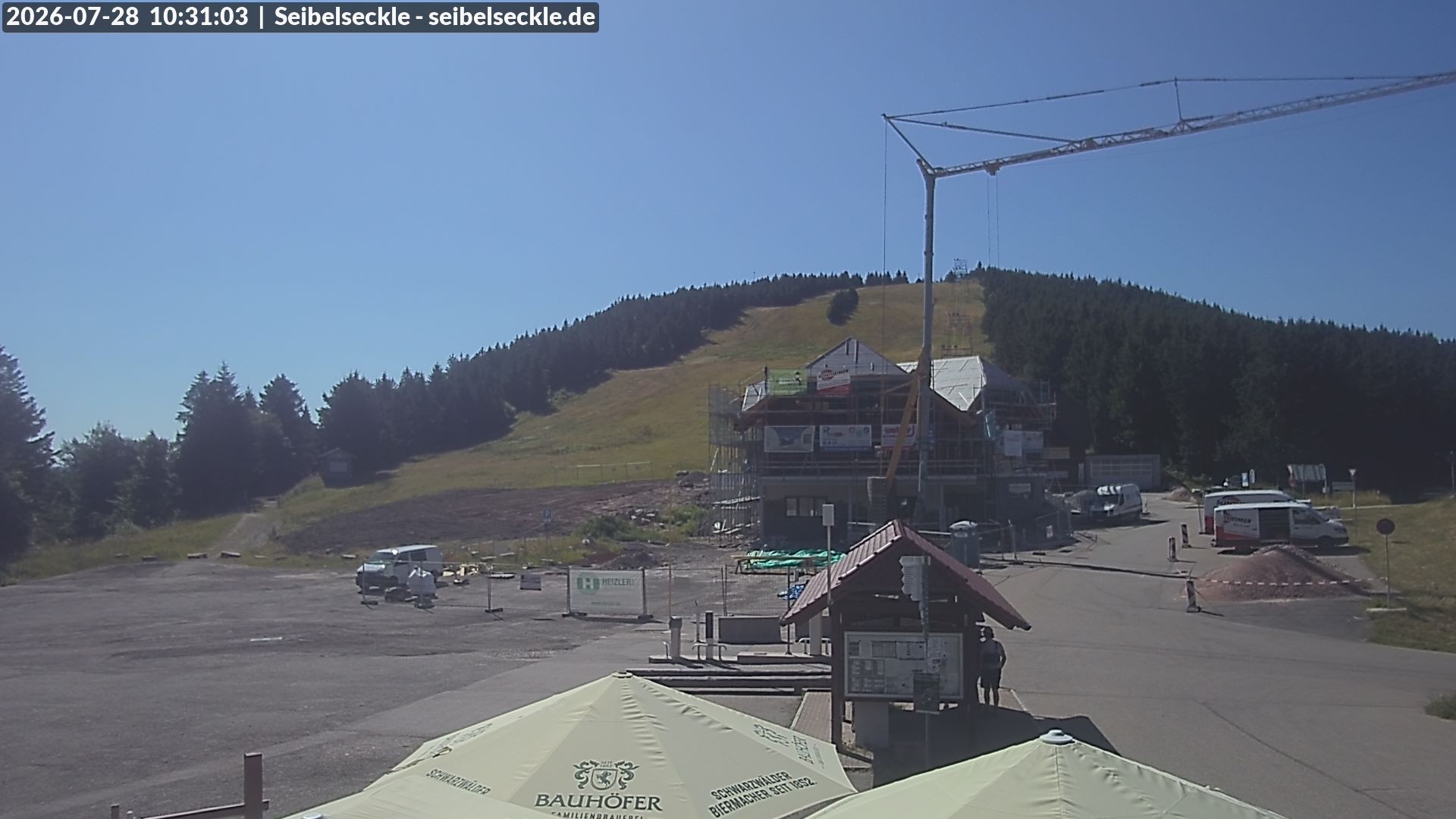 Archiv Foto Webcam Seibelseckle Blick auf die Piste