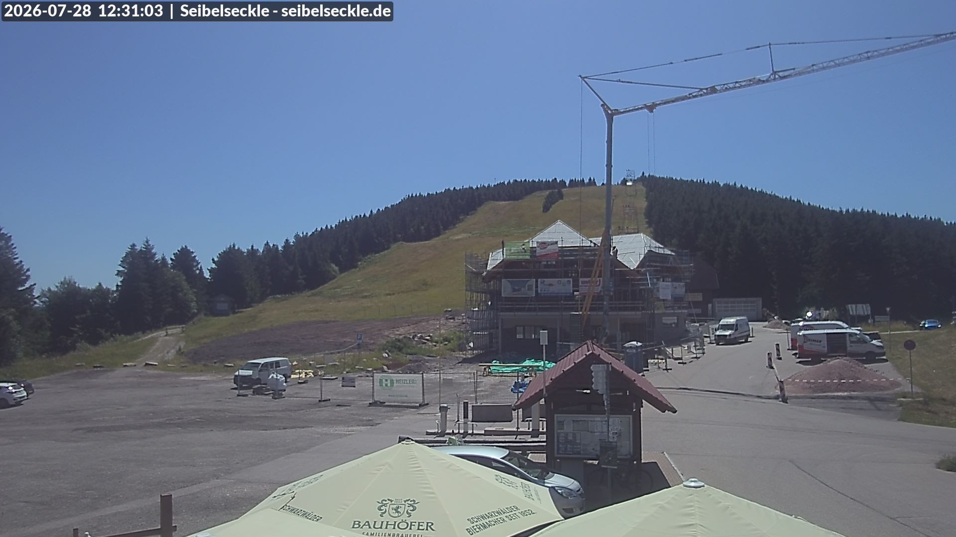 Archiv Foto Webcam Seibelseckle Blick auf die Piste